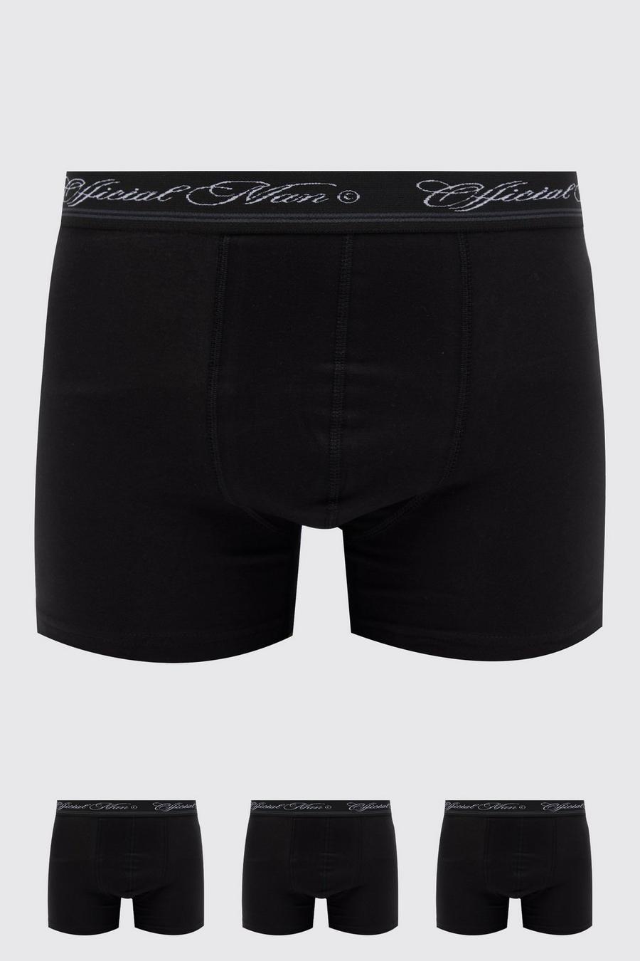 Black 3 Pack Official Man Classic Boxer