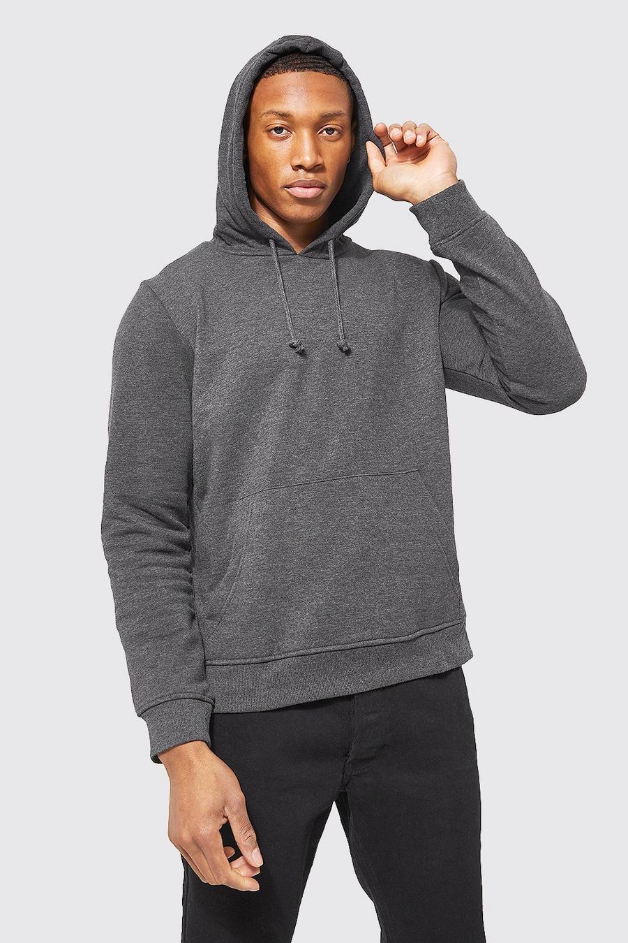 Charcoal grey Over The Head Hoodie