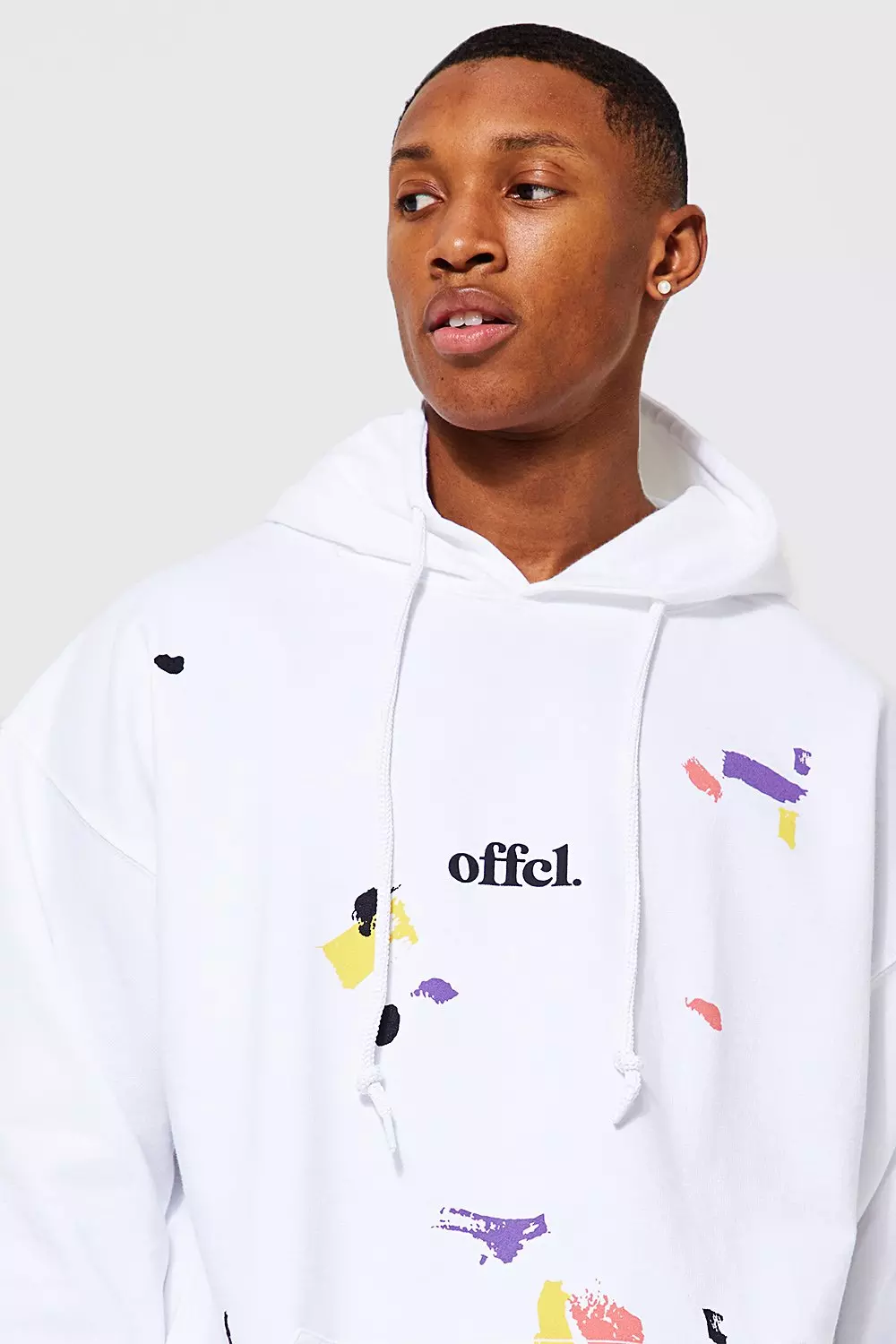 Off white outlet splatter hoodie