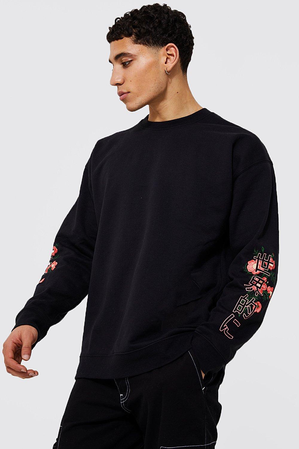 Oversized Crewneck Pullover / Black