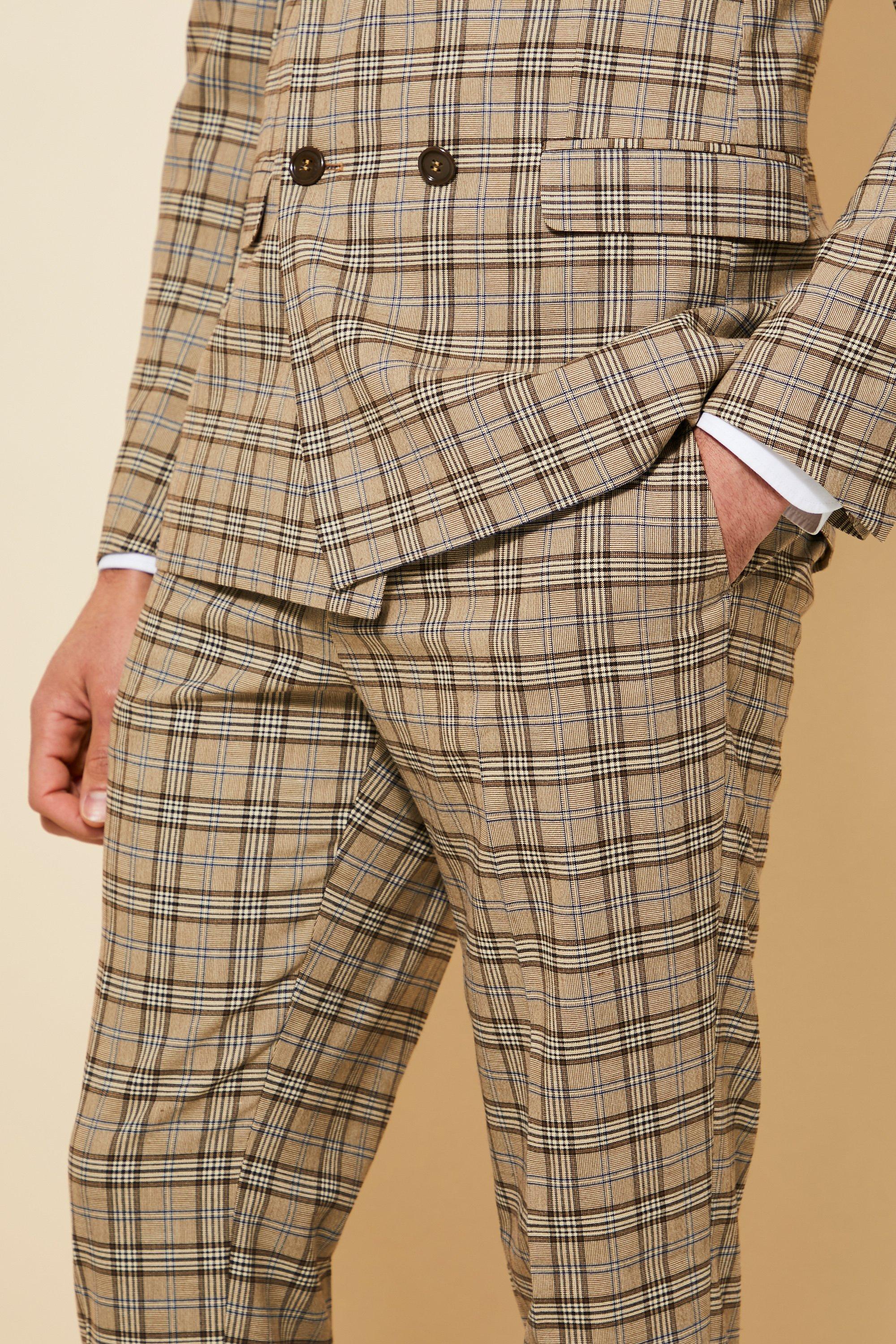 Skinny Check Suit Trousers