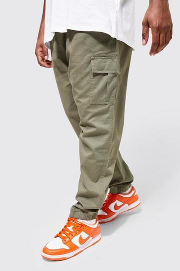 Plus Slim Fit Cargo Trousers khaki