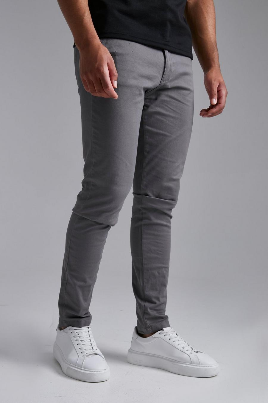 Tall Skinny Chino-Hose, Charcoal gris