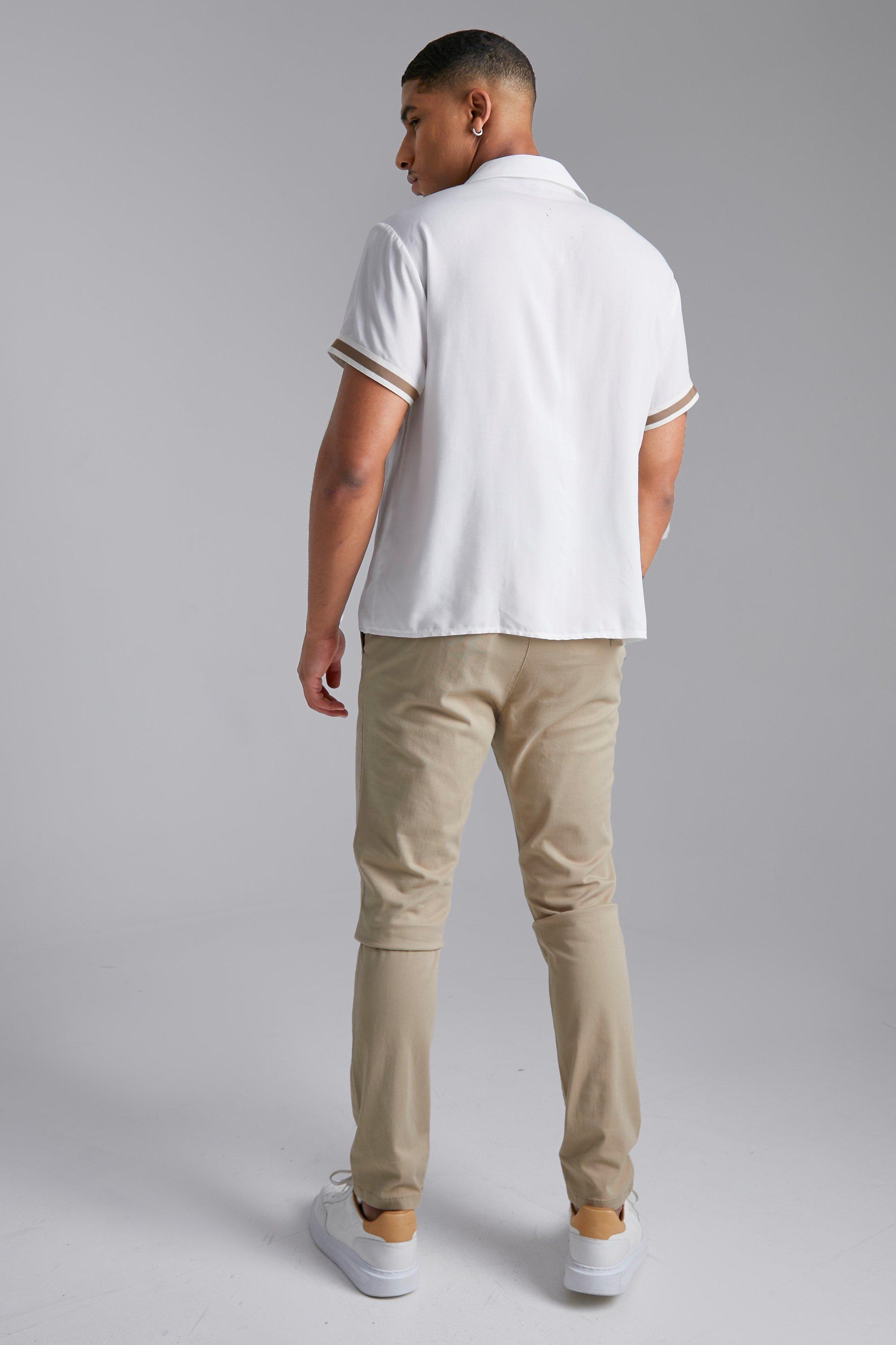 Mens white best sale chino trousers