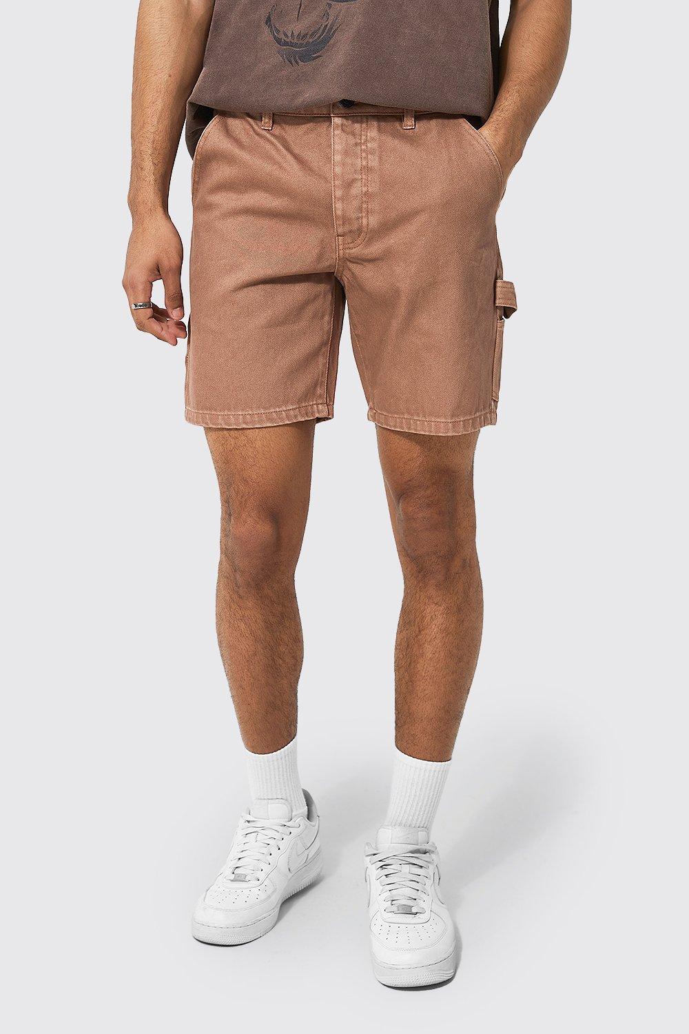 brown jean shorts mens