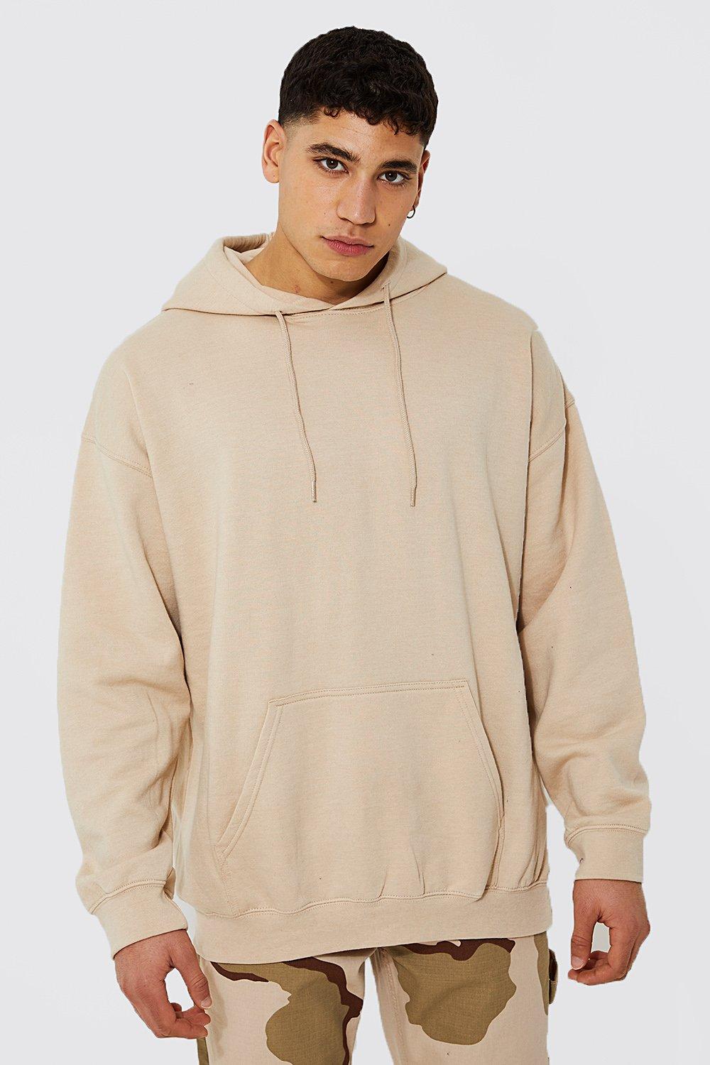 Hoodie beige outlet oversized