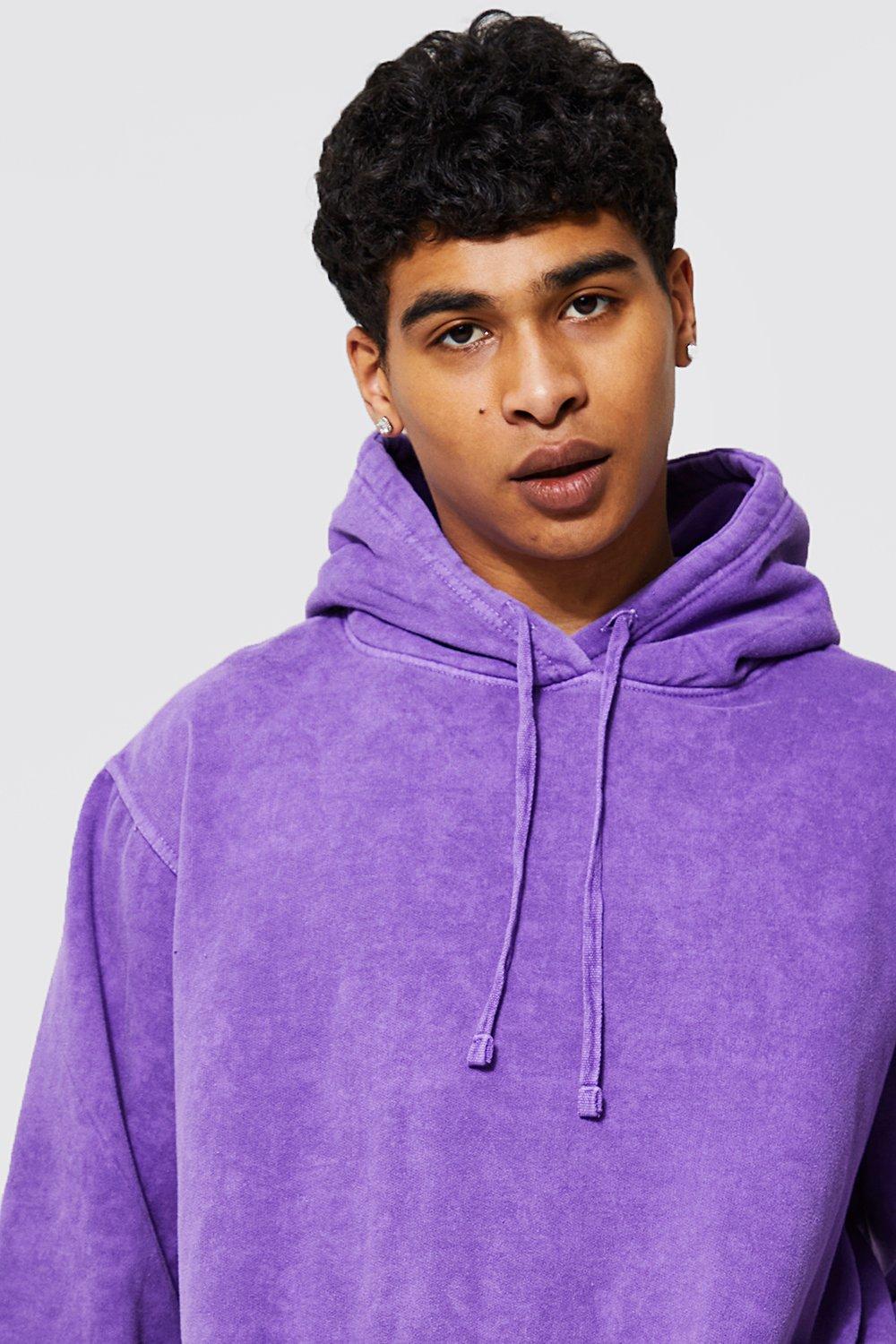 Washed purple hoodie sale