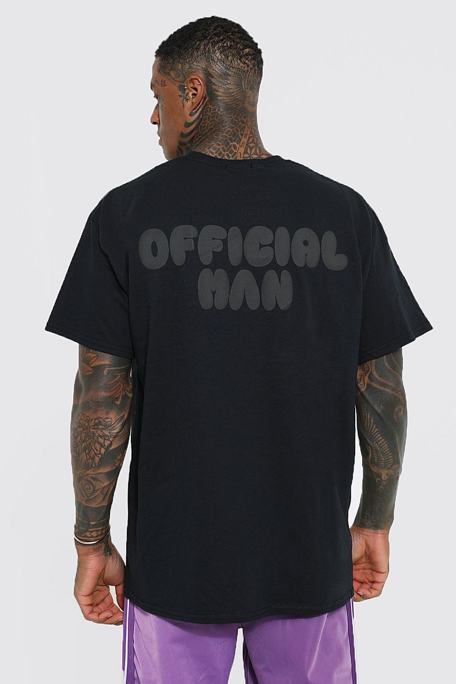 Black Oversized Official Man T-shirt image number 1