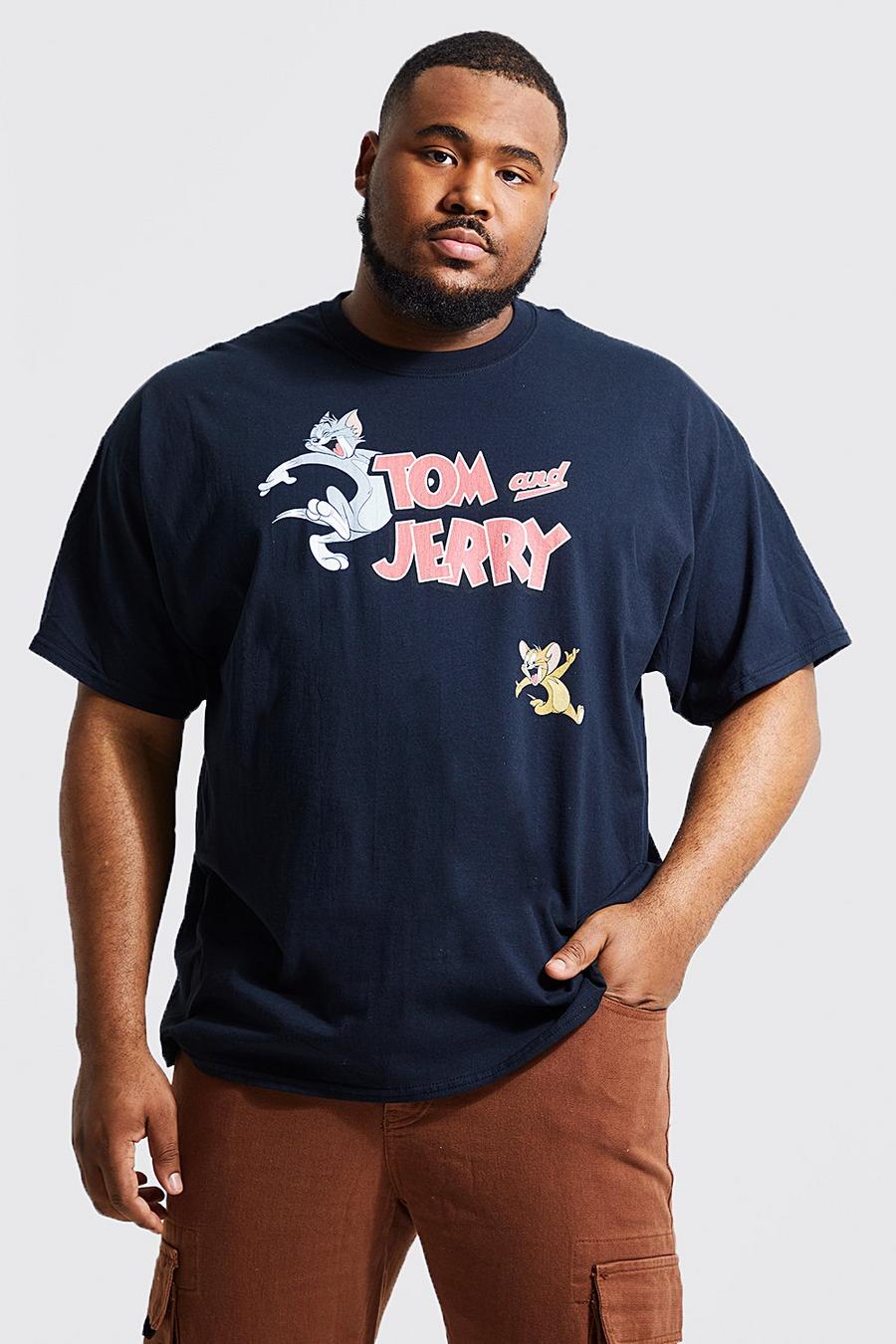 Black Plus Tom & Jerry License T-shirt image number 1