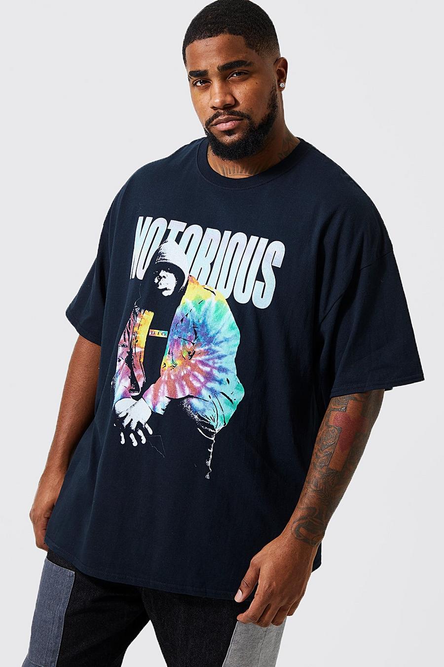 Black Plus Notorious Tie Dye Infill License T-shirt image number 1