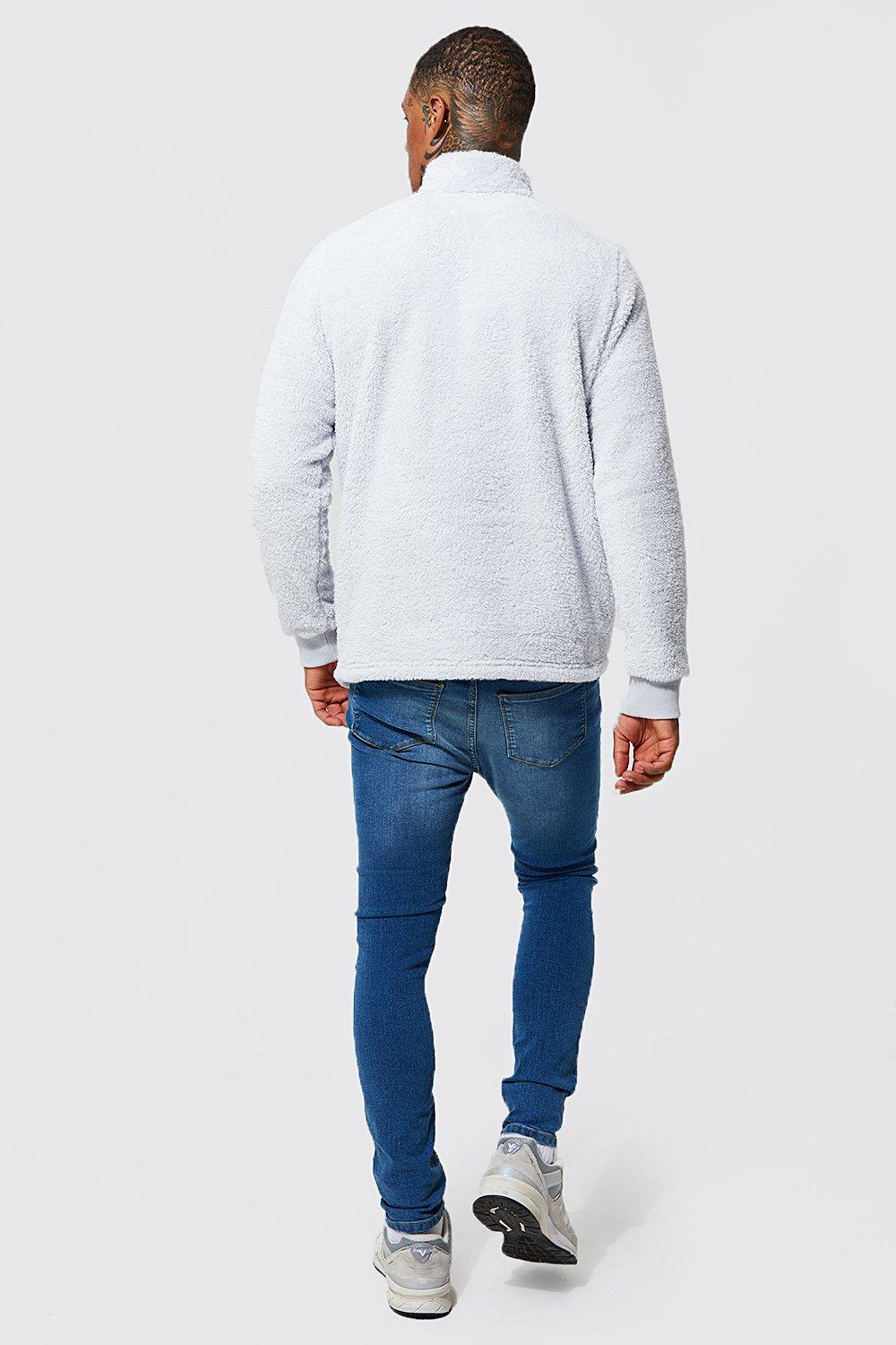 Sweat imitation peau de mouton online homme