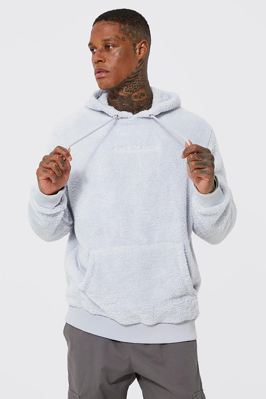 Grey Official Man Borg Over The Head Hoodie image number 1