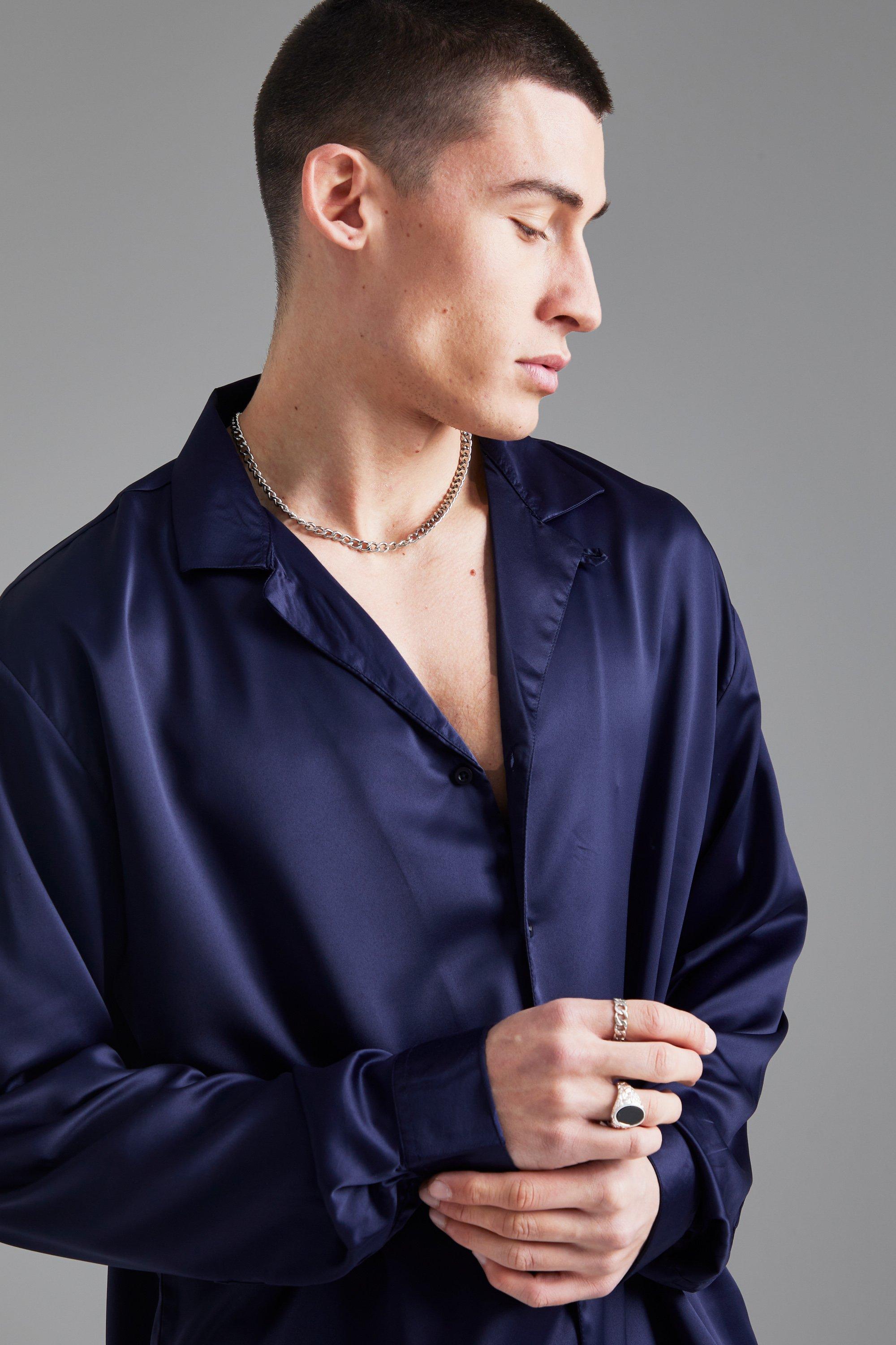 oversized silk shirt mens