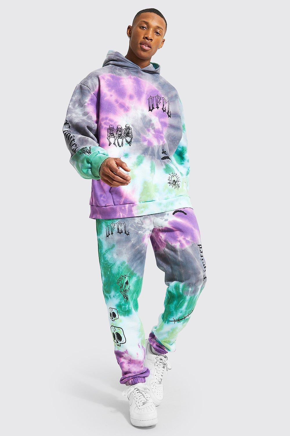 Oversized Worldwide passgenauigkeit Graffiti Tie