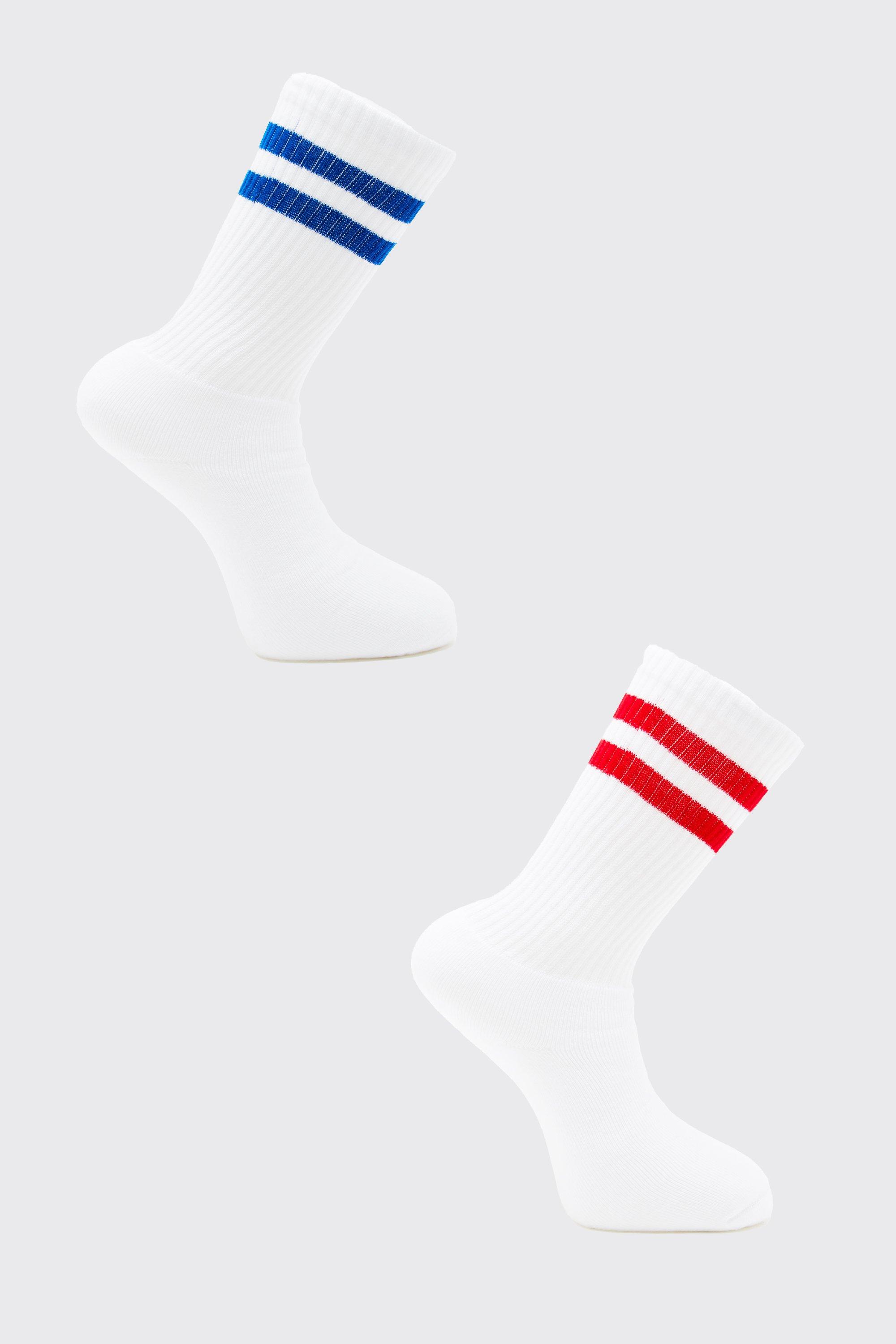 Calcetines deportivos clásicos de tres rayas para hombre, talla 13-15 (4  pares), Variado