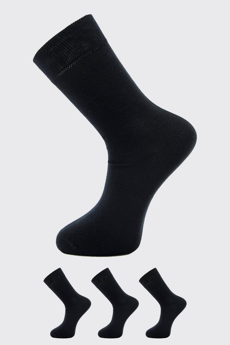 Black 3 Pack Dress Socks image number 1