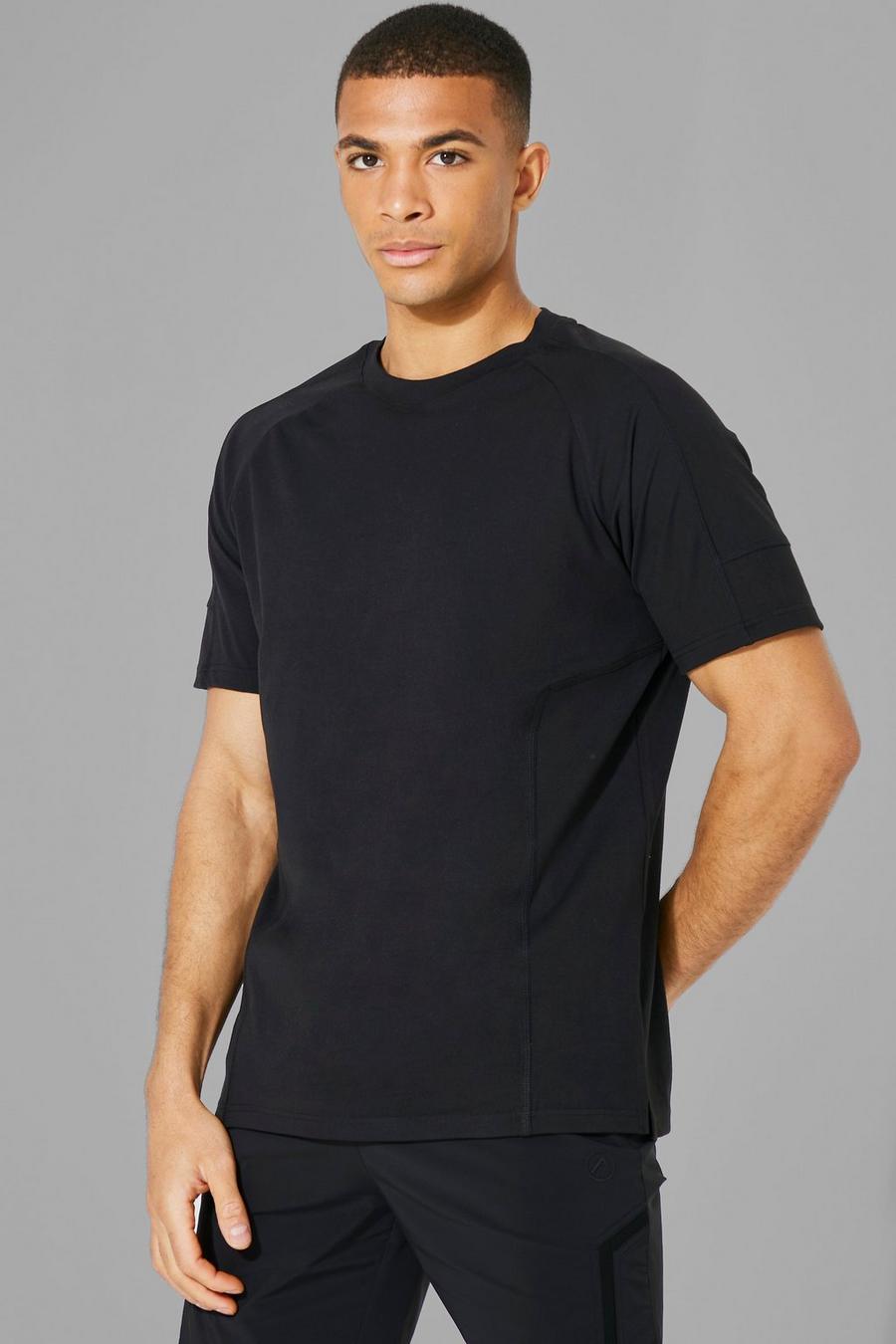 Black Man Active Ultra Soft Raglan T Shirt