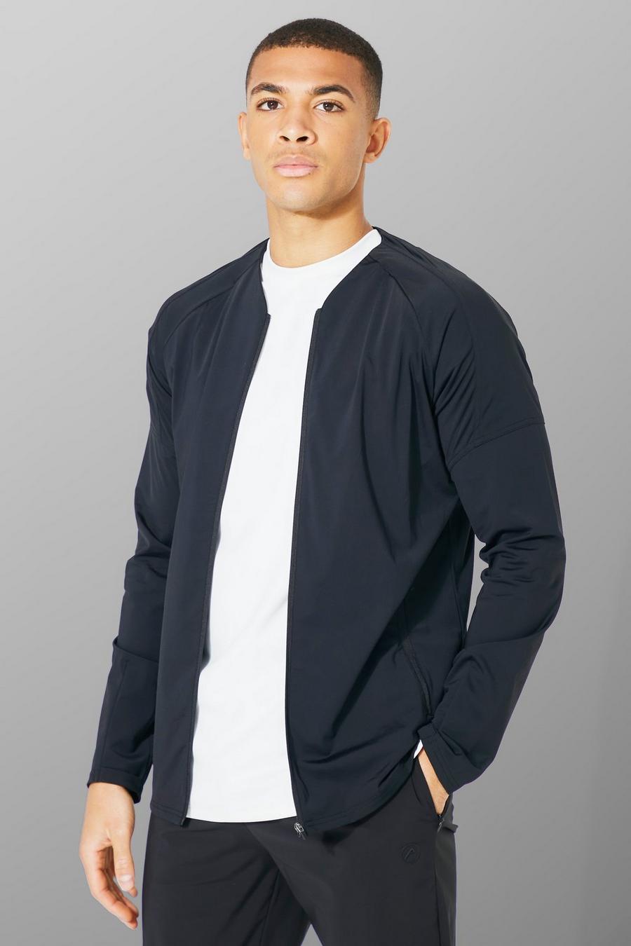 Man Active Ultra Stretch Jacke mit Reißverschluss, Black image number 1