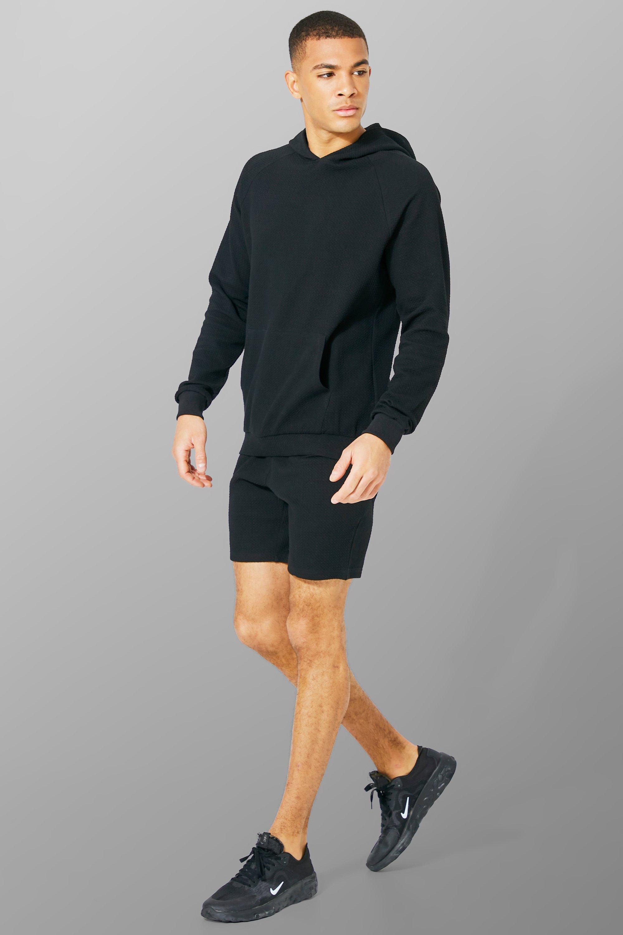 Man Active Gebreide Stretch Tech Hoodie