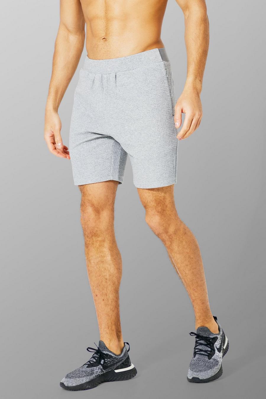 Grey grå Man Active Tech Stretch Knit Shorts