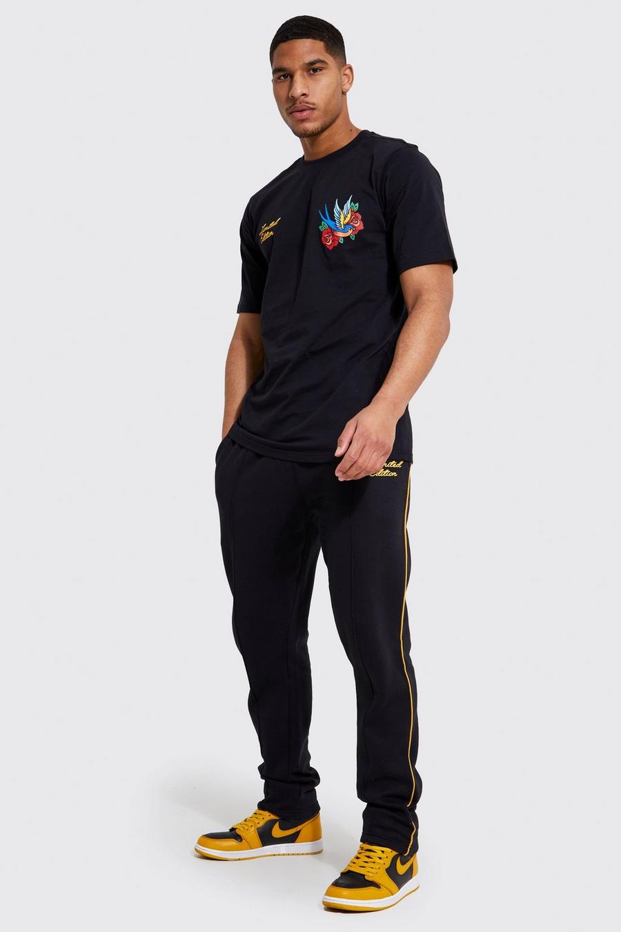 Black Tall Lmtd Bird T-shirt And Jogger Tracksuit image number 1