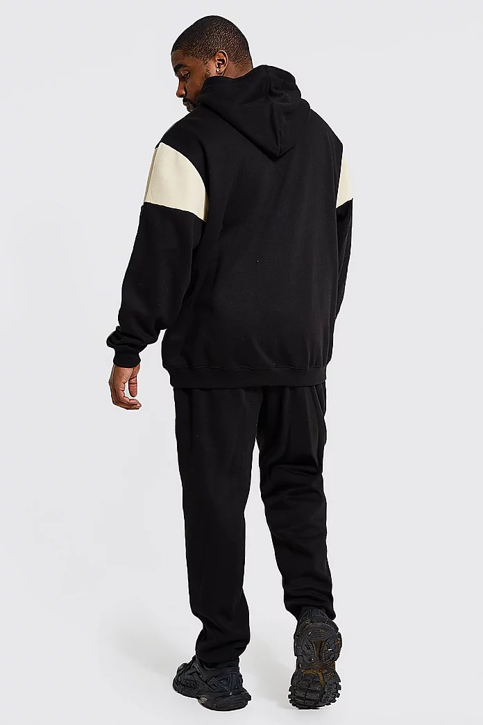 Plus Official Man Colour Block Tracksuit | boohoo Plus Official Man Colour Block Tracksuit | boohoo