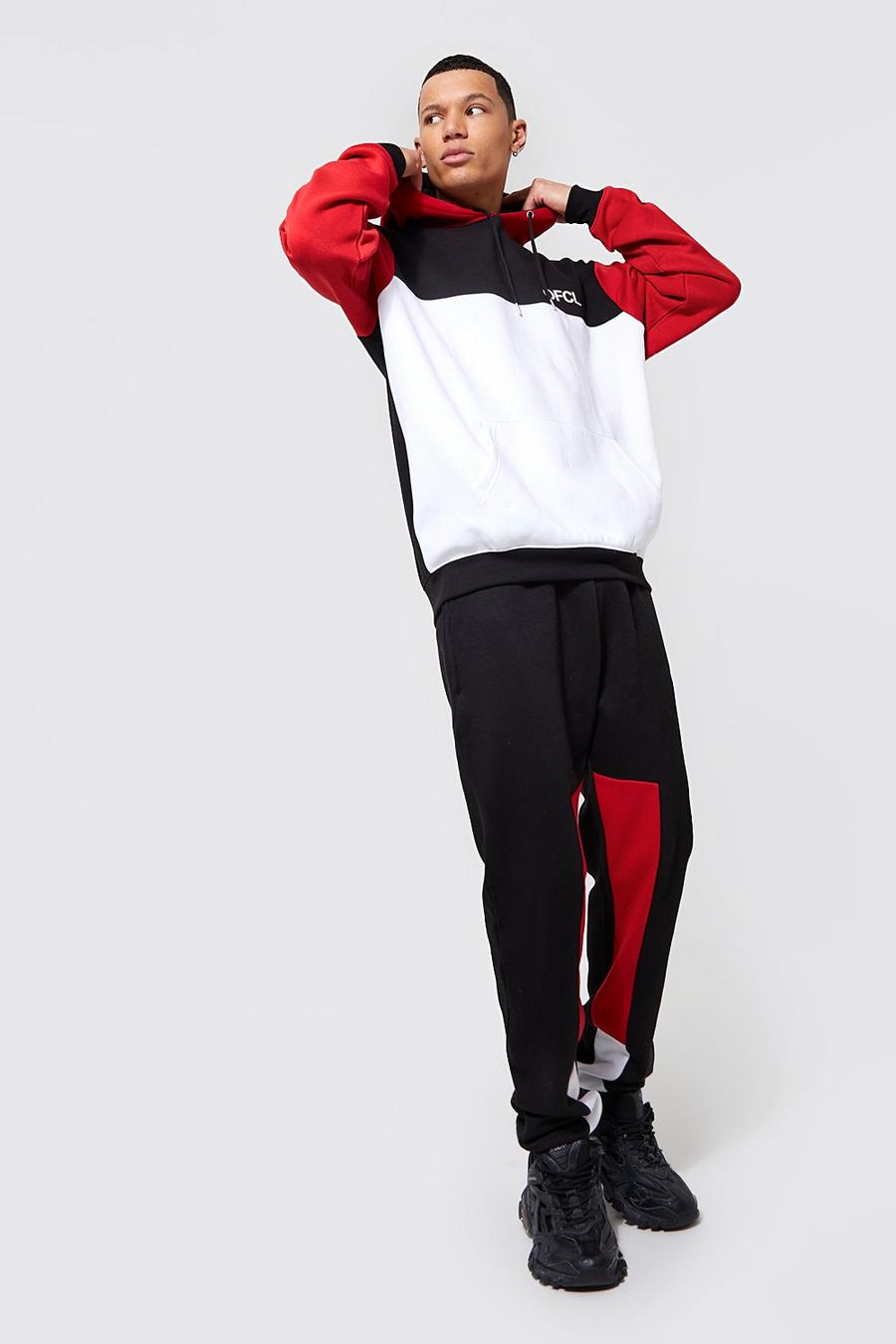 Red Tall Ofcl Colour Block Tracksuit image number 1