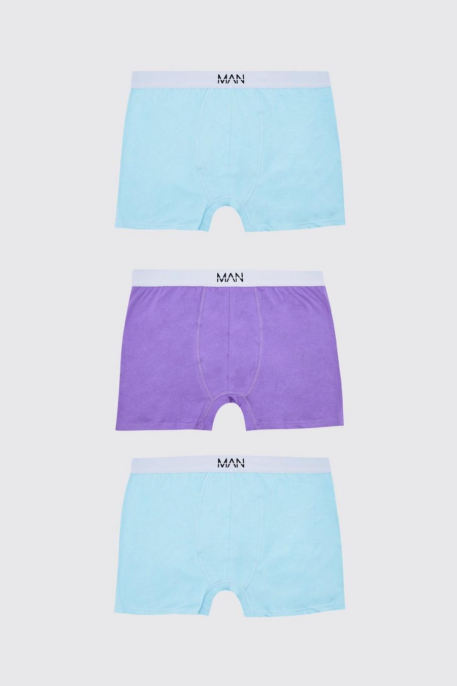Multi Plus Contrast Waistband 3 Pack Classic Boxer image number 1