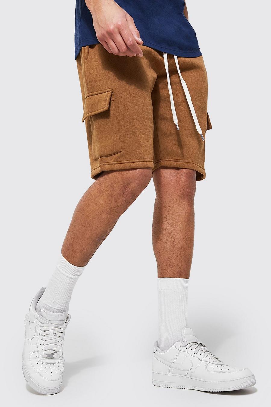Chocolate Tall Cargo Short With Extended Drawcords image number 1