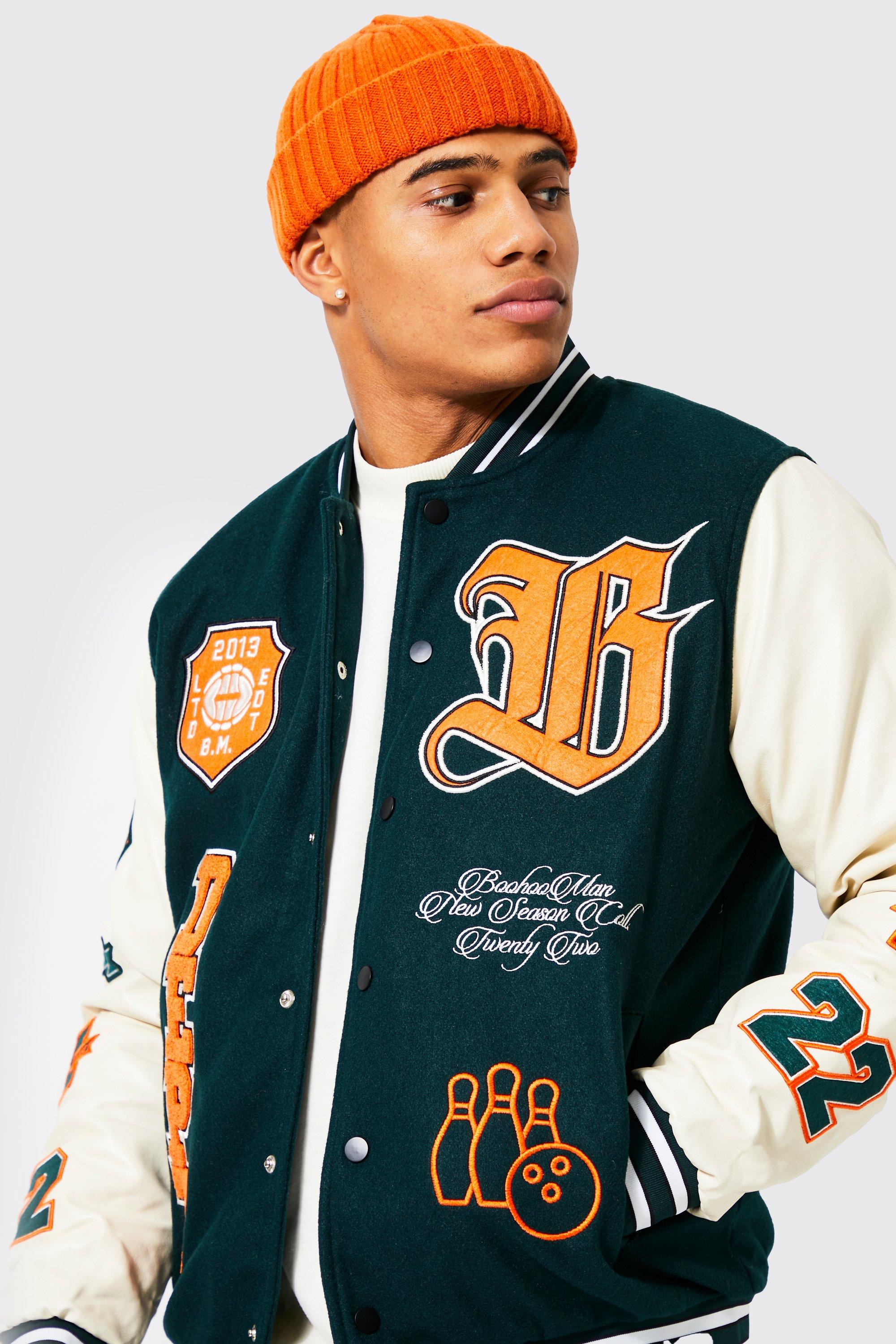 Bomber style universitaire a ecusson B