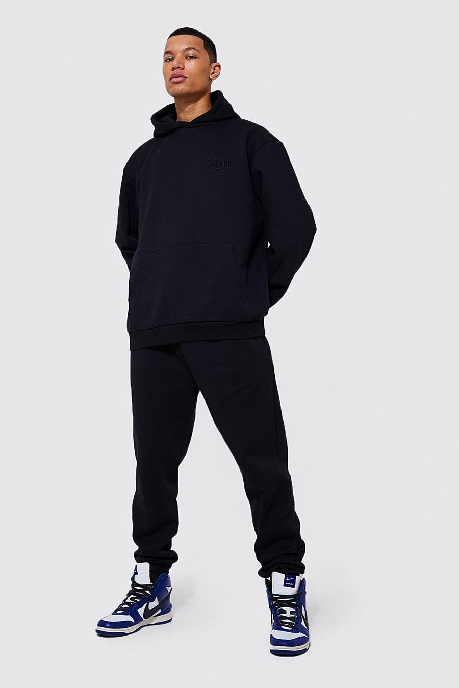 Black Tall Bm 3d Embroidered Tracksuit