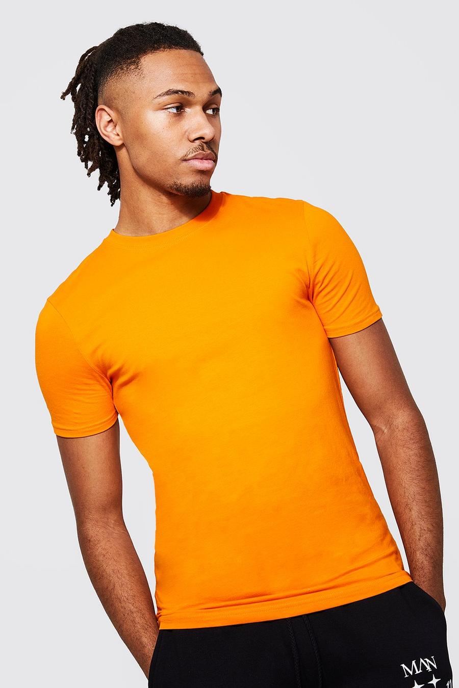 Muscle Fit Crew Neck T-shirt | boohoo