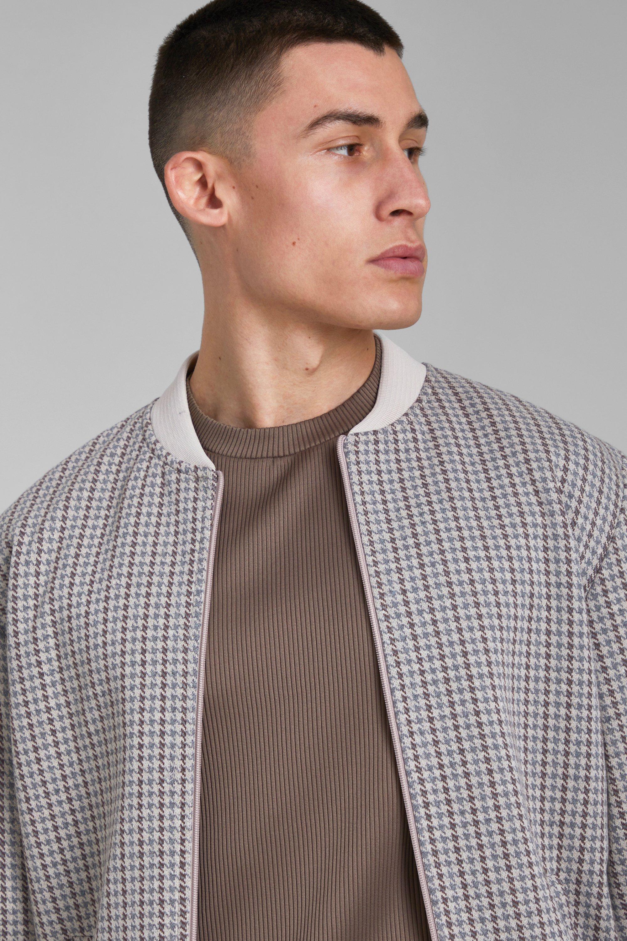 dogtooth bomber jacket