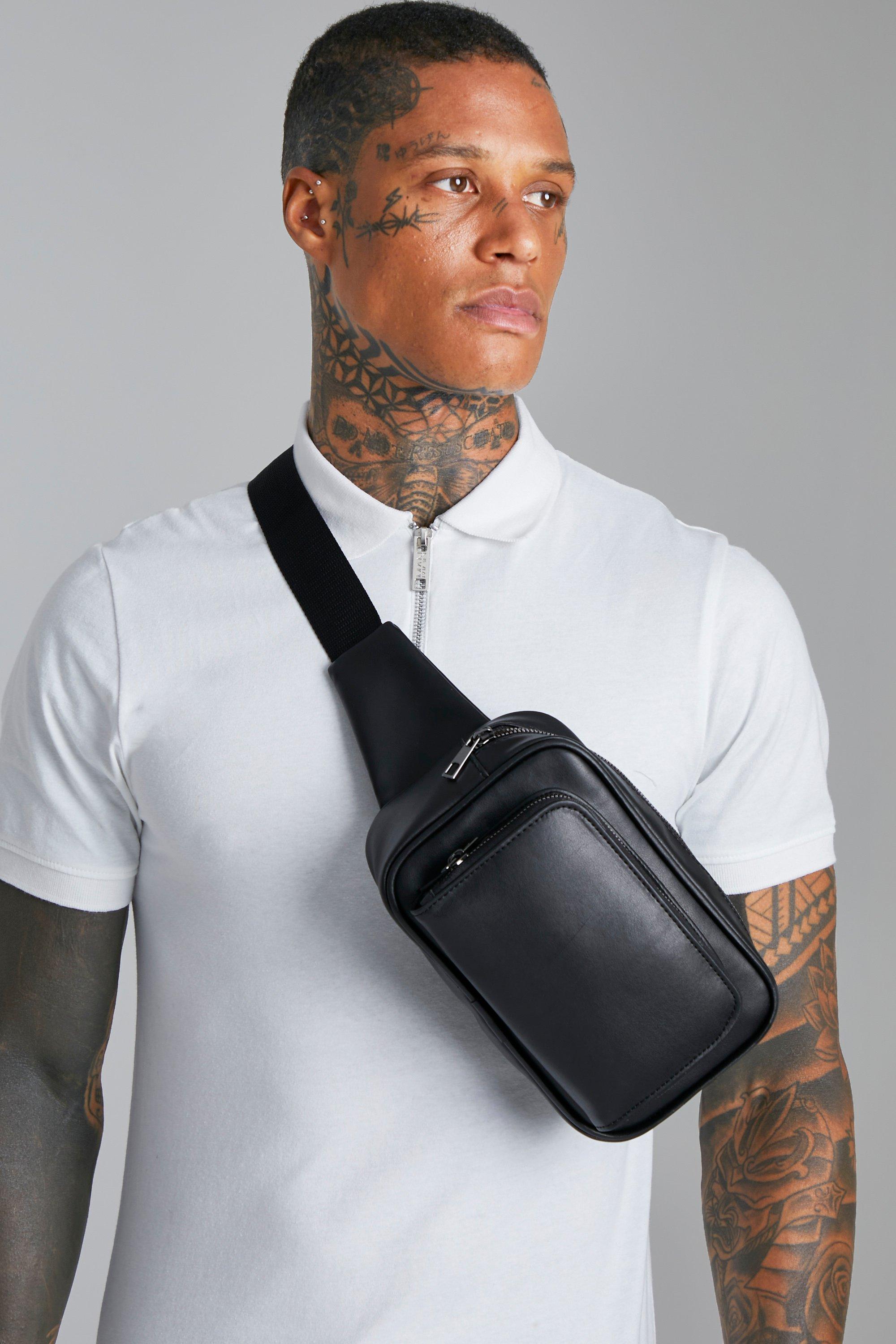 Man with shop bum bag