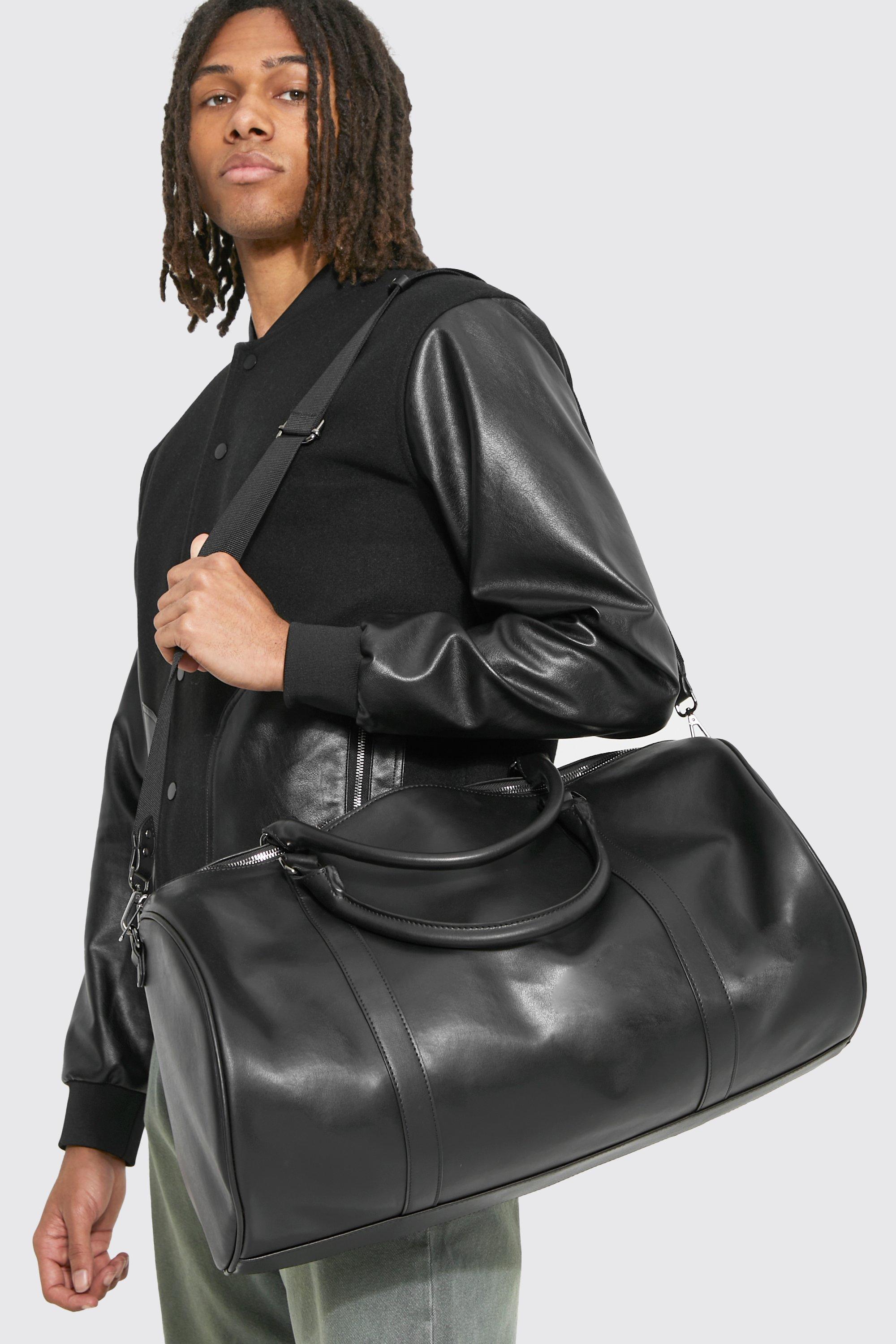 Leather store look holdall