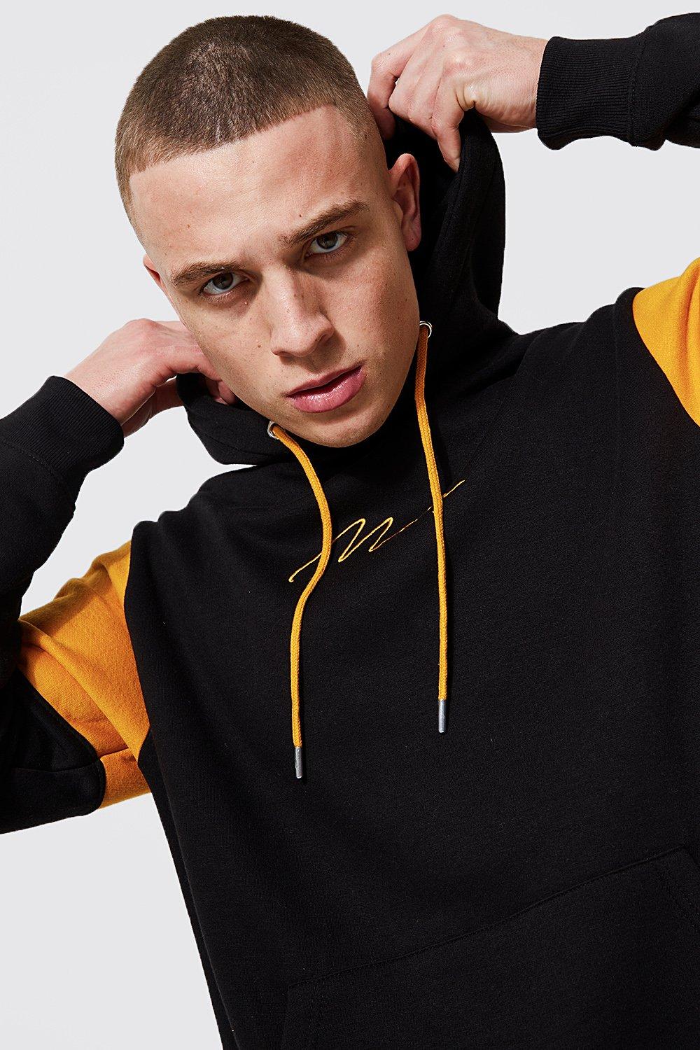 Man Signature Colour Block Hoodie