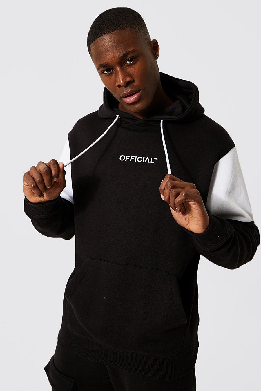 Black Official Colour Block Hoodie image number 1