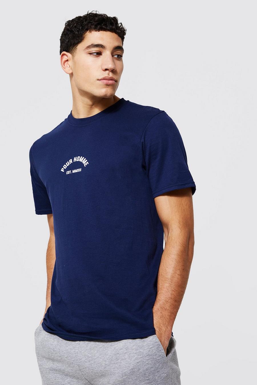 Navy Pour Homme T-Shirt image number 1