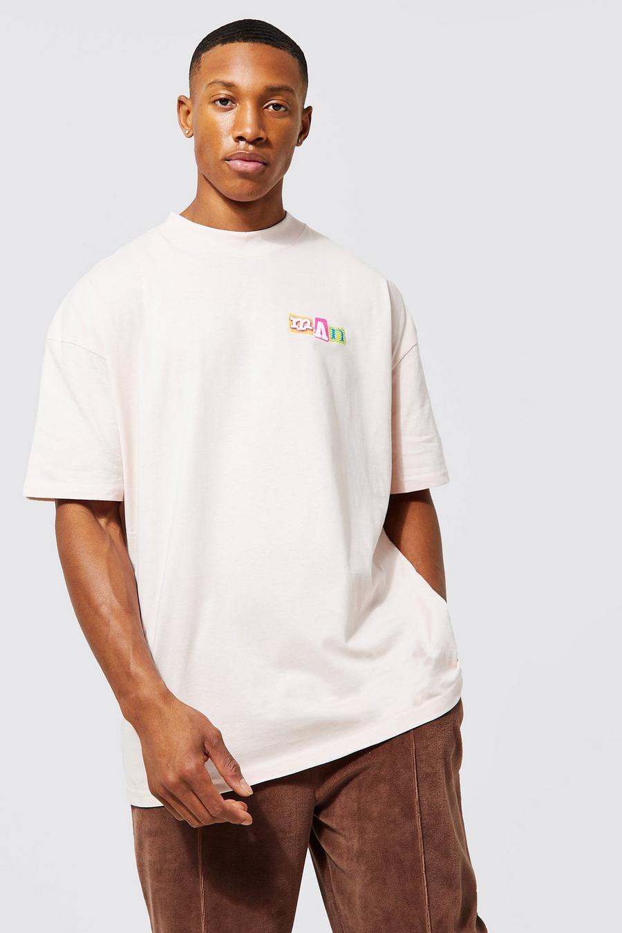 Light pink Oversized Man Extended Neck T-shirt image number 1