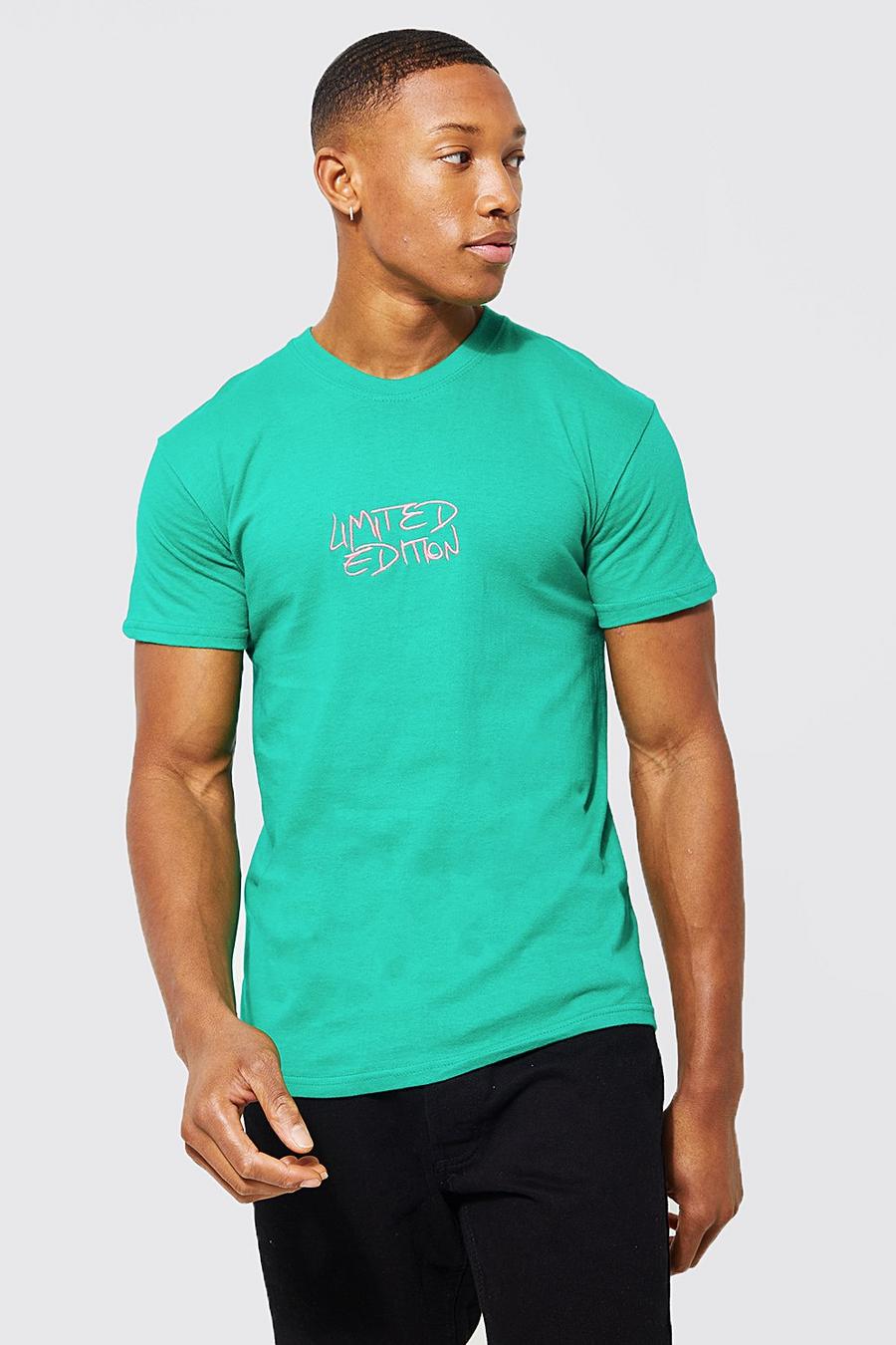 Green Limited Edition Embroidered T-shirt  image number 1