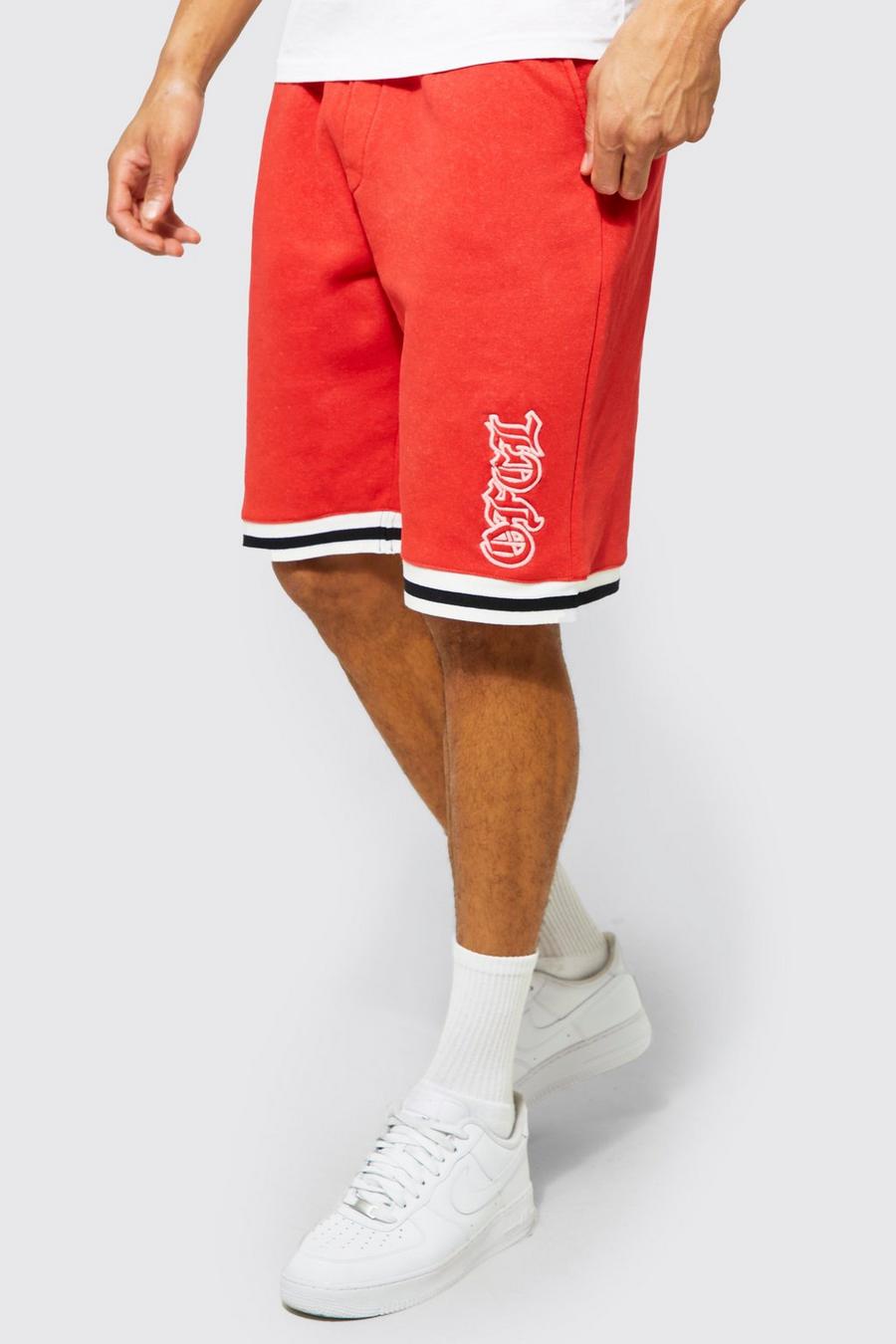 Red Tall Ofcl Varsity Applique Basketball Short image number 1