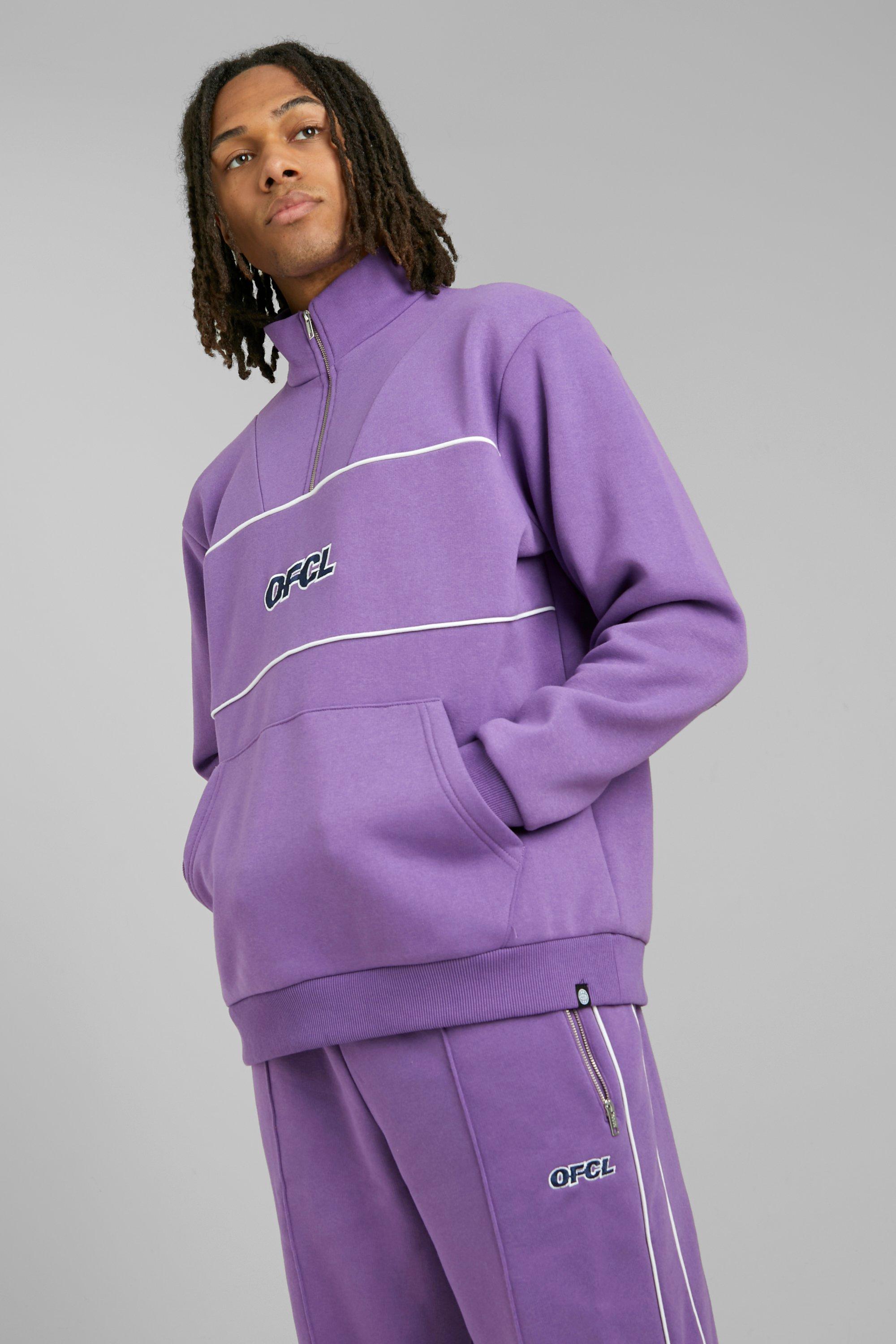 Oversized Ofcl Zip Funnel Neck Tracksuit | boohoo