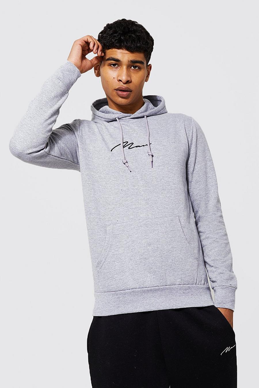 Grey Man Signature Over The Head Hoodie image number 1