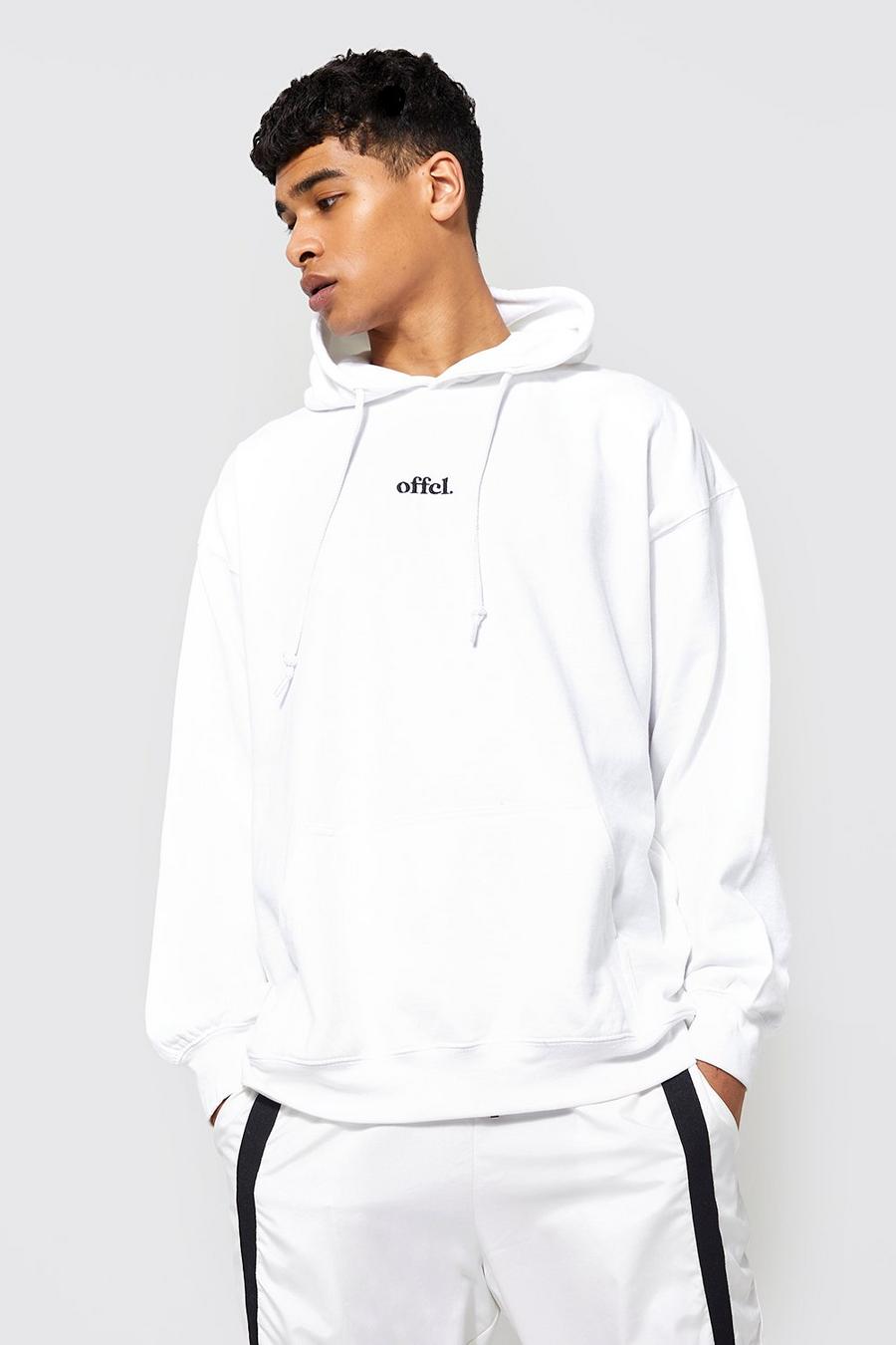 White Offcl Oversized Overhead Hoodie image number 1
