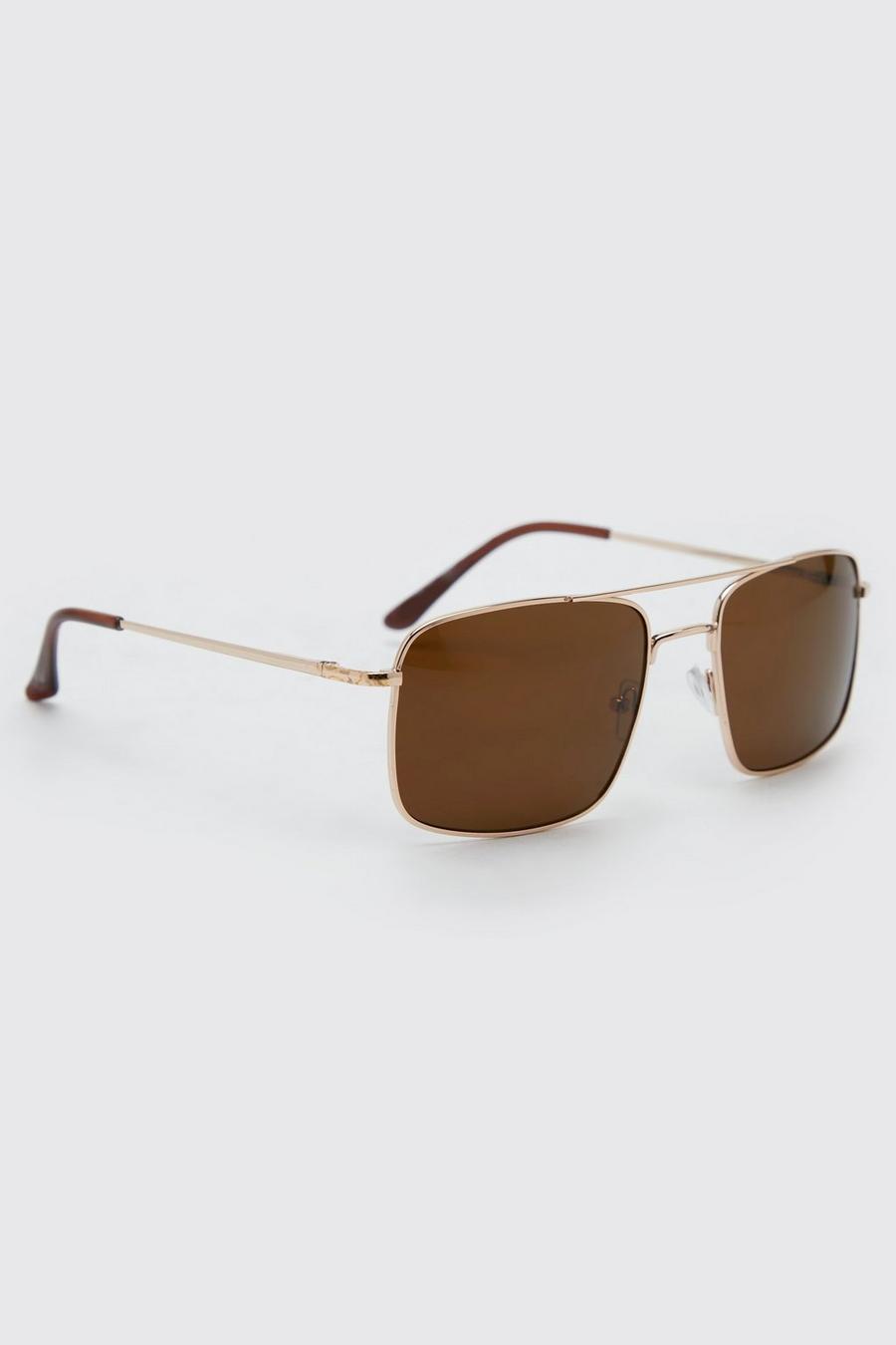 Metall-Sonnenbrille, Gold image number 1