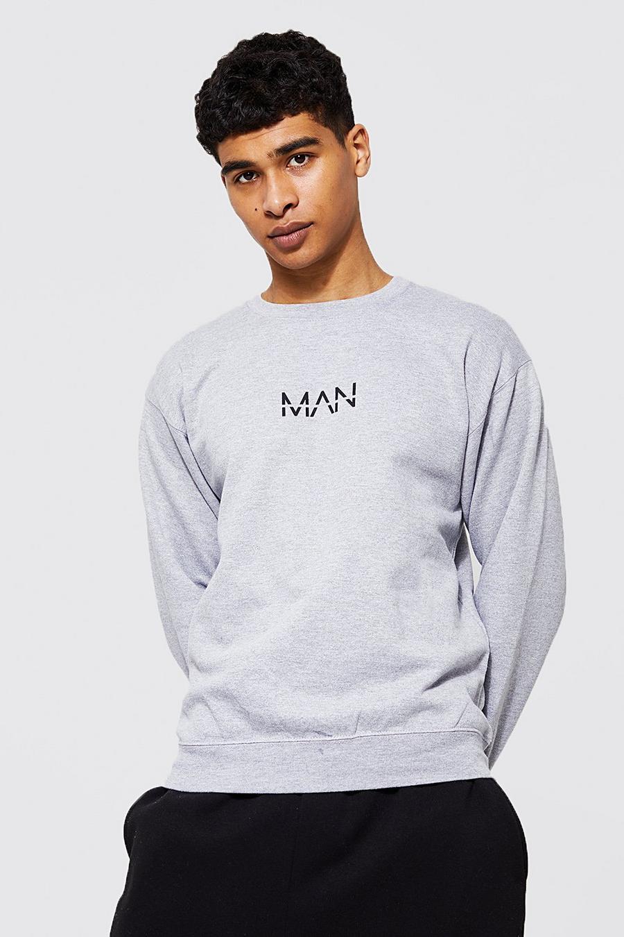 Grey gris Original Man Crew Neck Sweatshirt image number 1