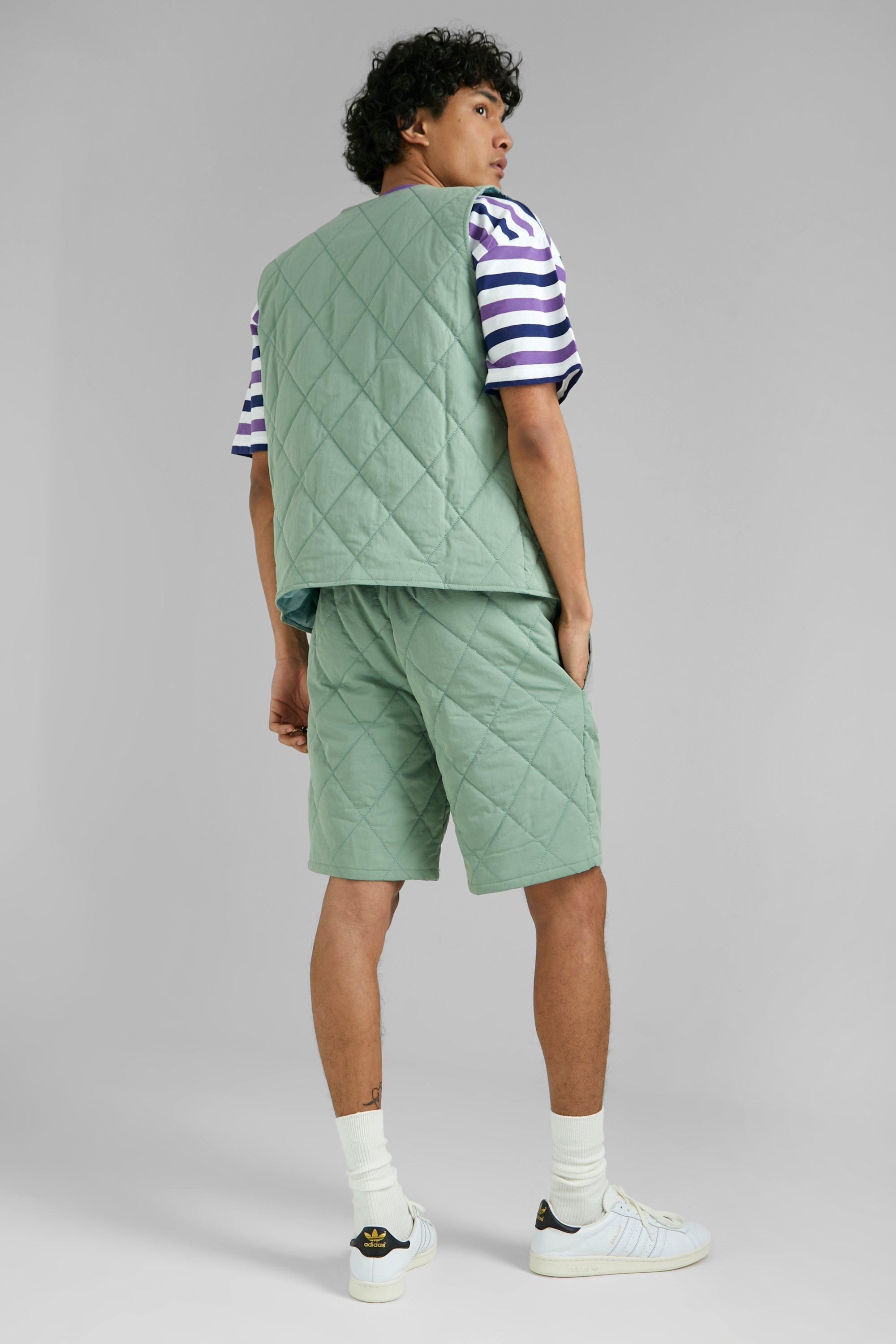 Washed Nylon Quilted Short