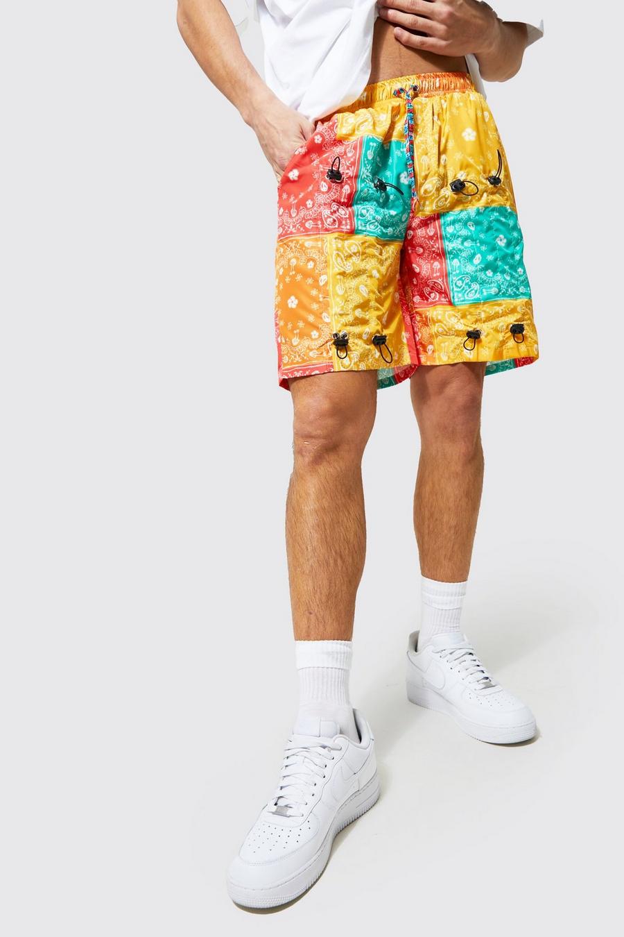 Multi Loose All Over Toggle Shorts  image number 1