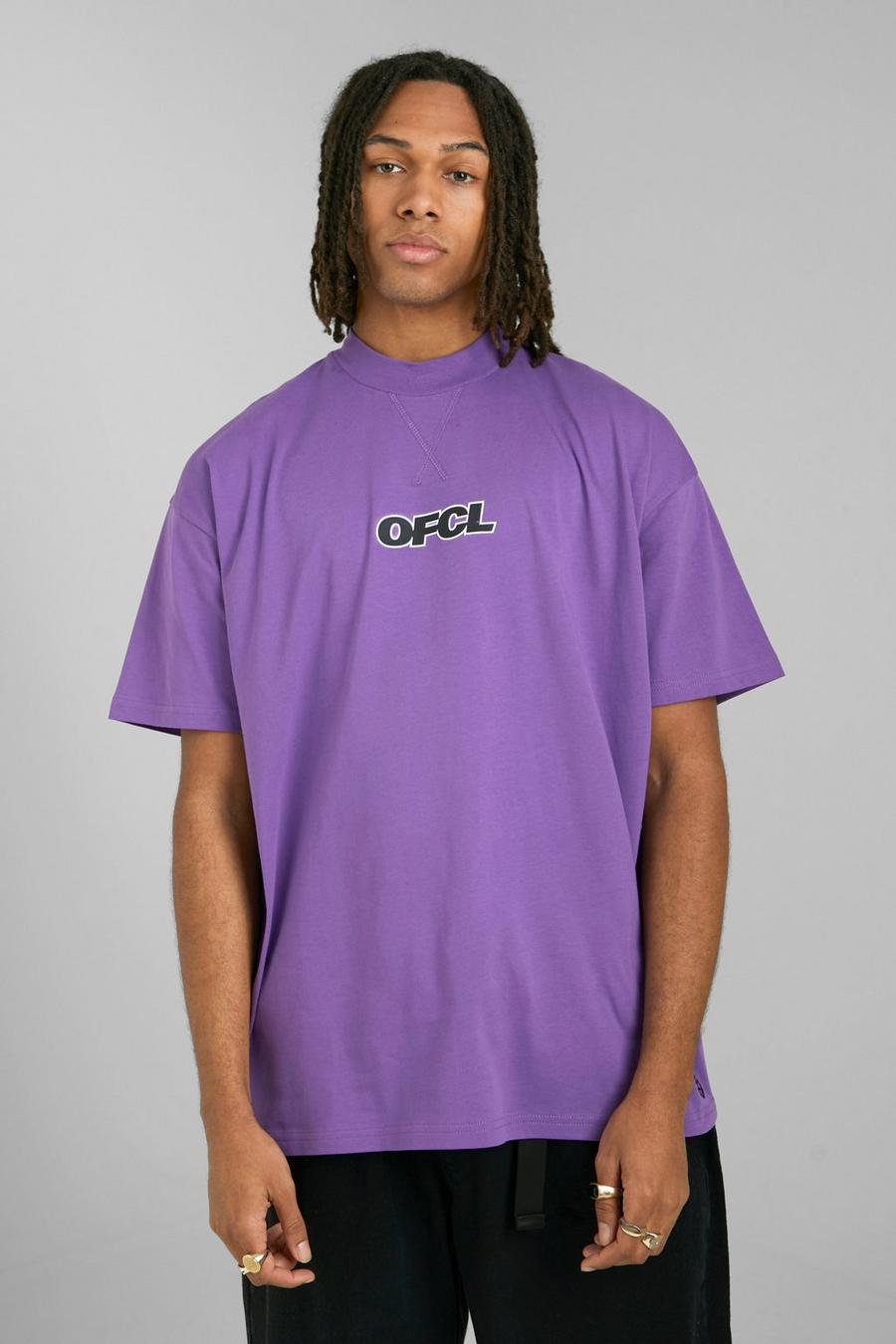 T-shirt oversize pesante Ofcl, Purple image number 1