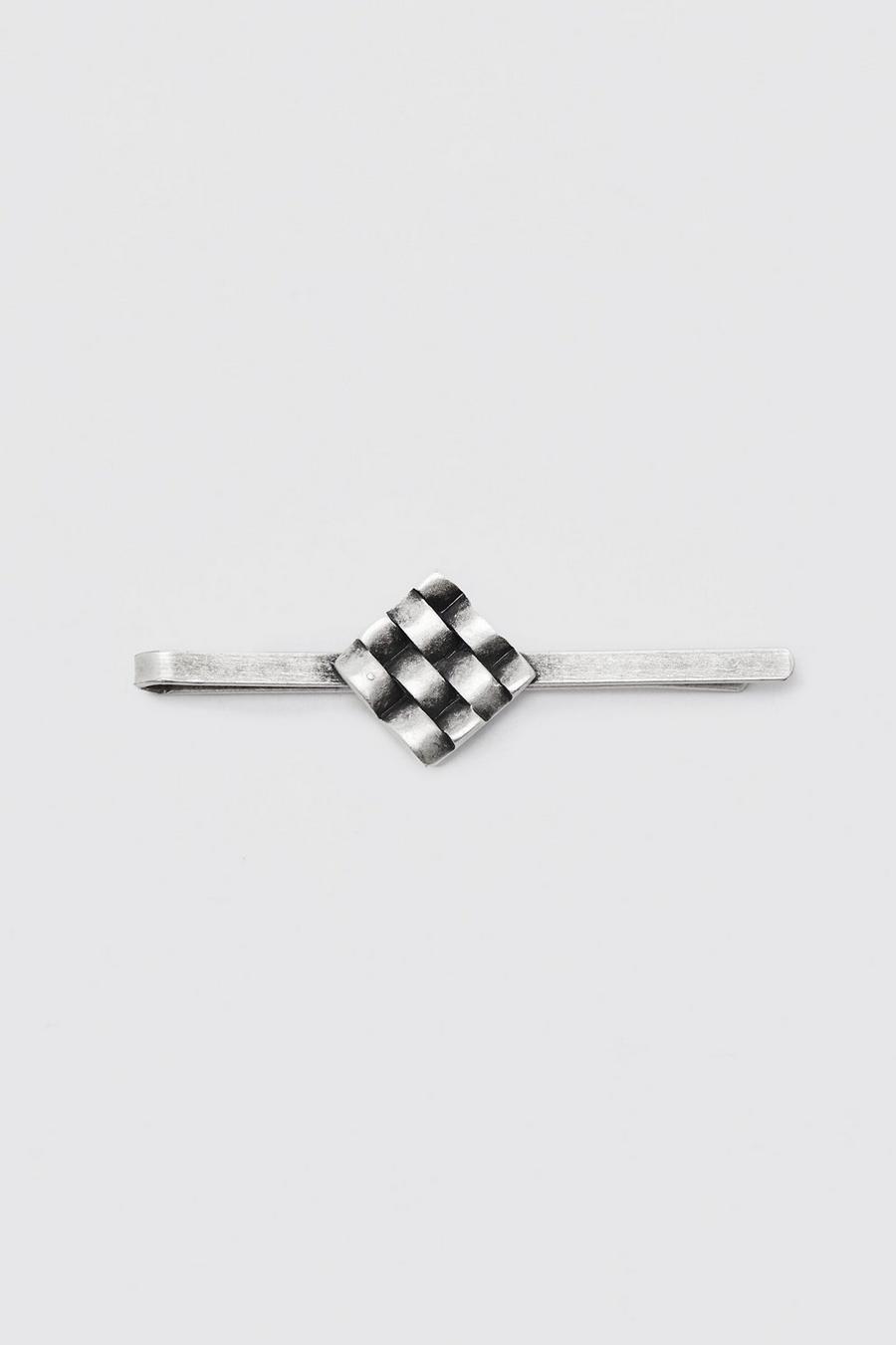 Silver Texture Square Tie Bar image number 1